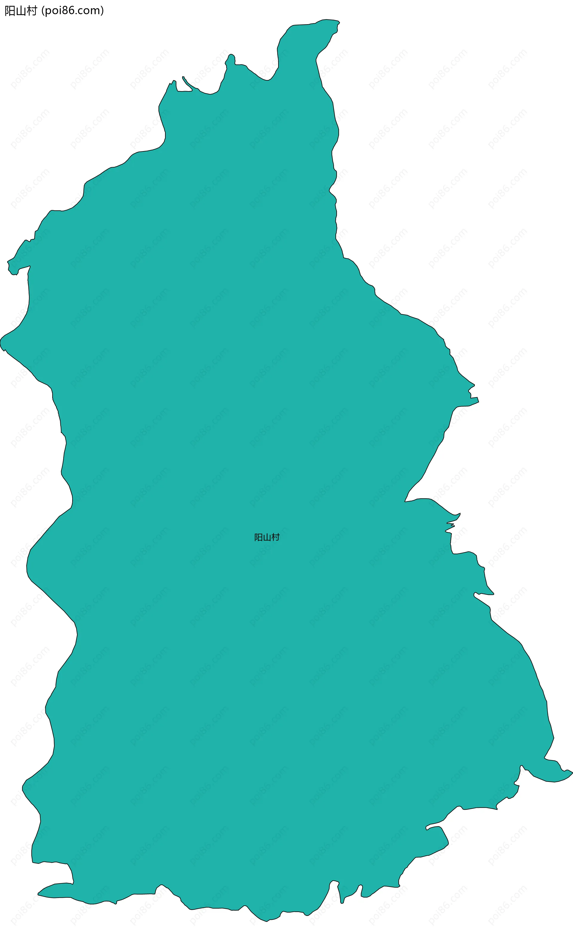 阳山村边界地图