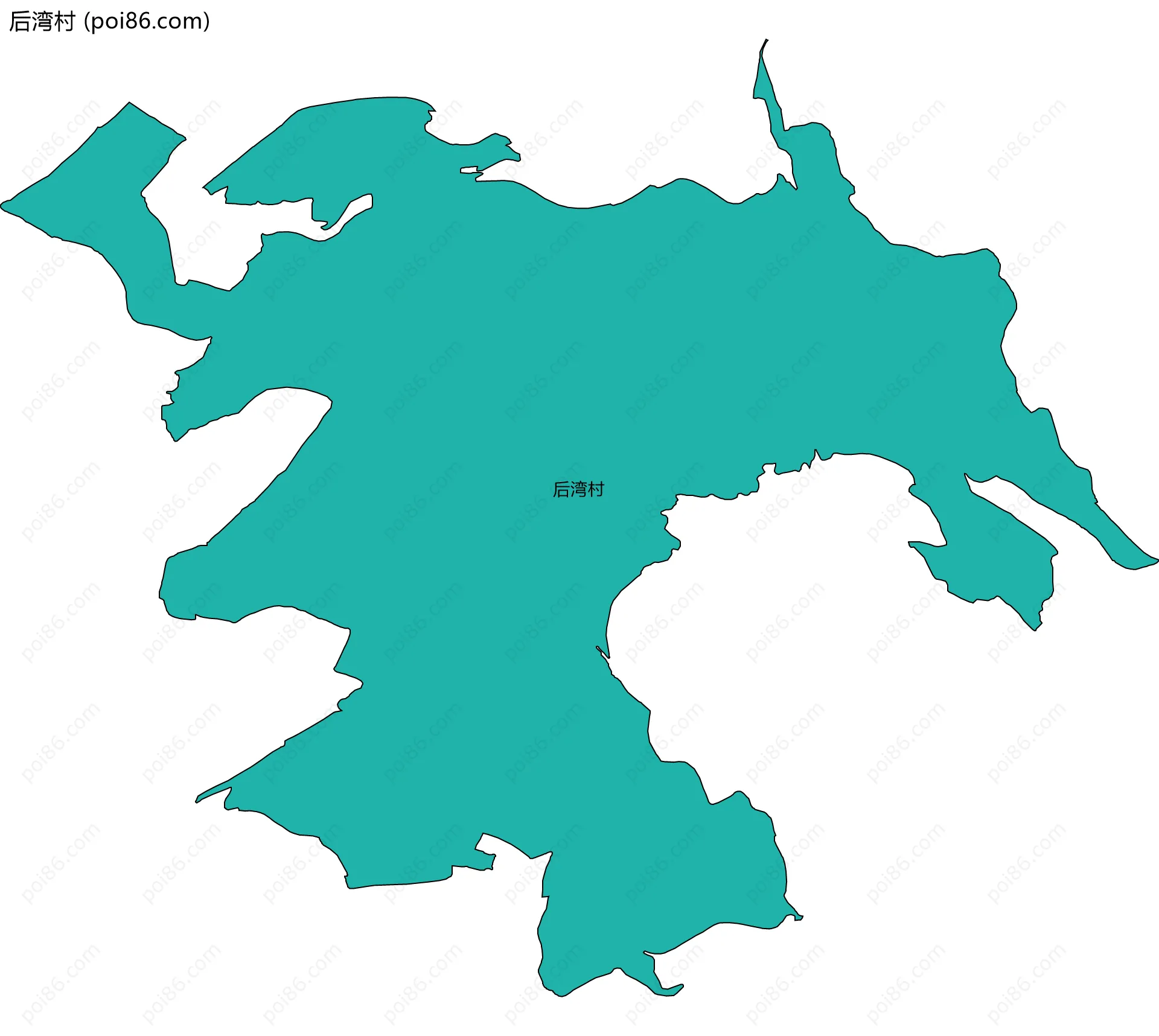 后湾村边界地图