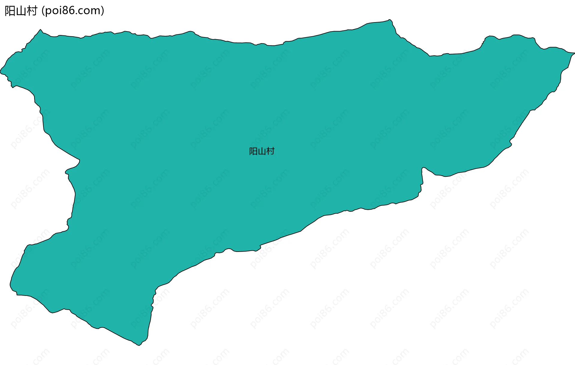 阳山村边界地图