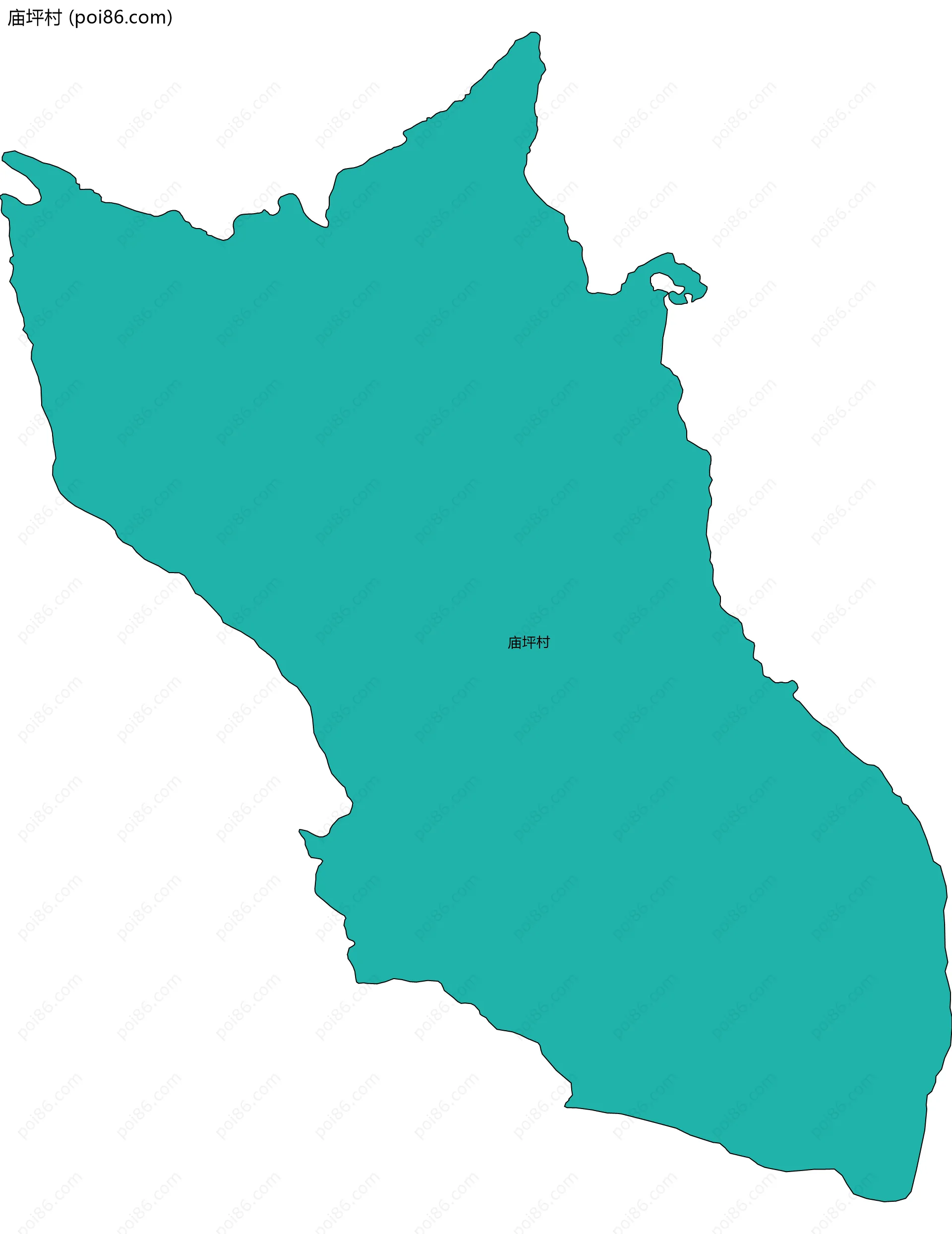 庙坪村边界地图