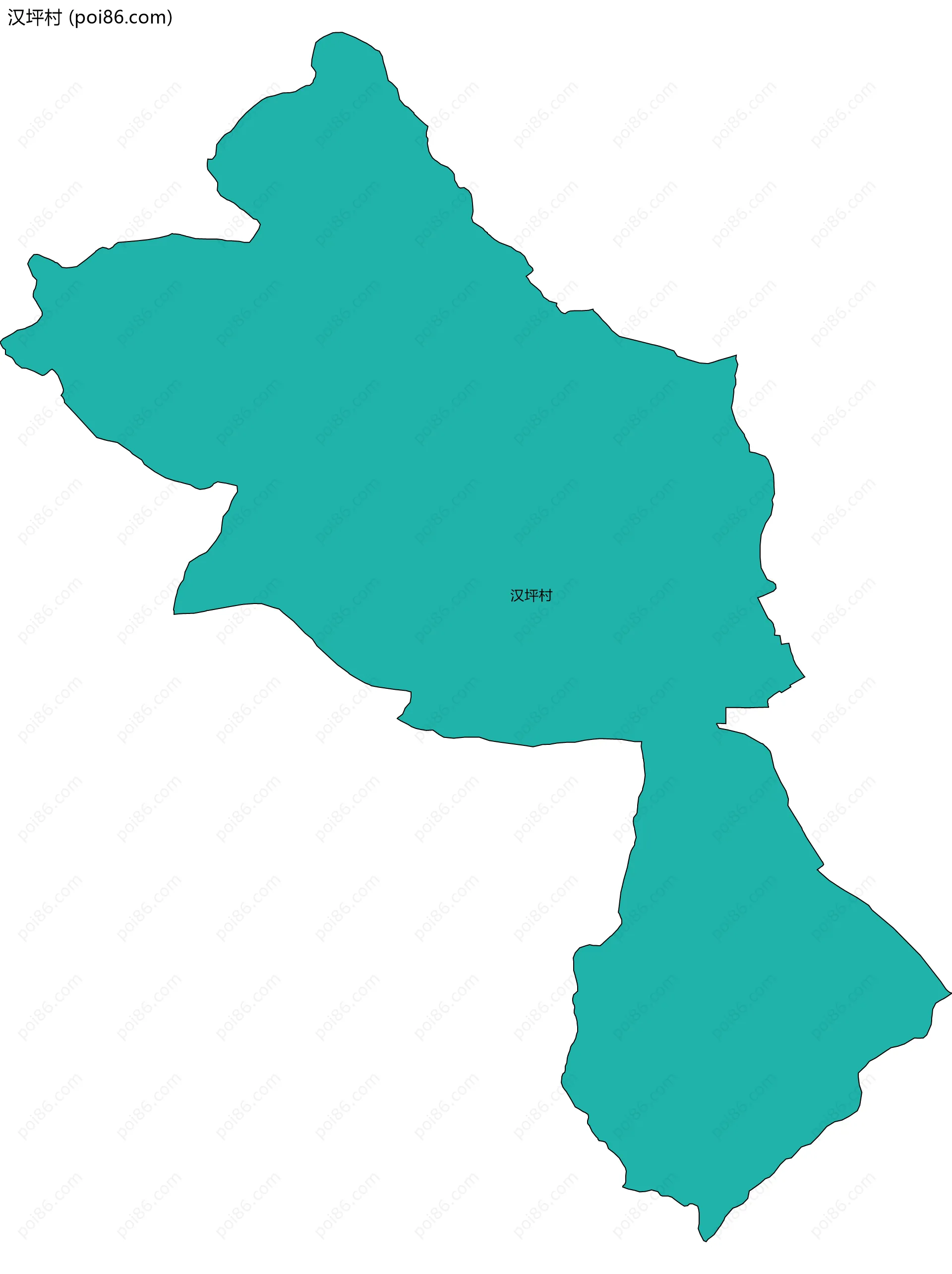 汉坪村边界地图