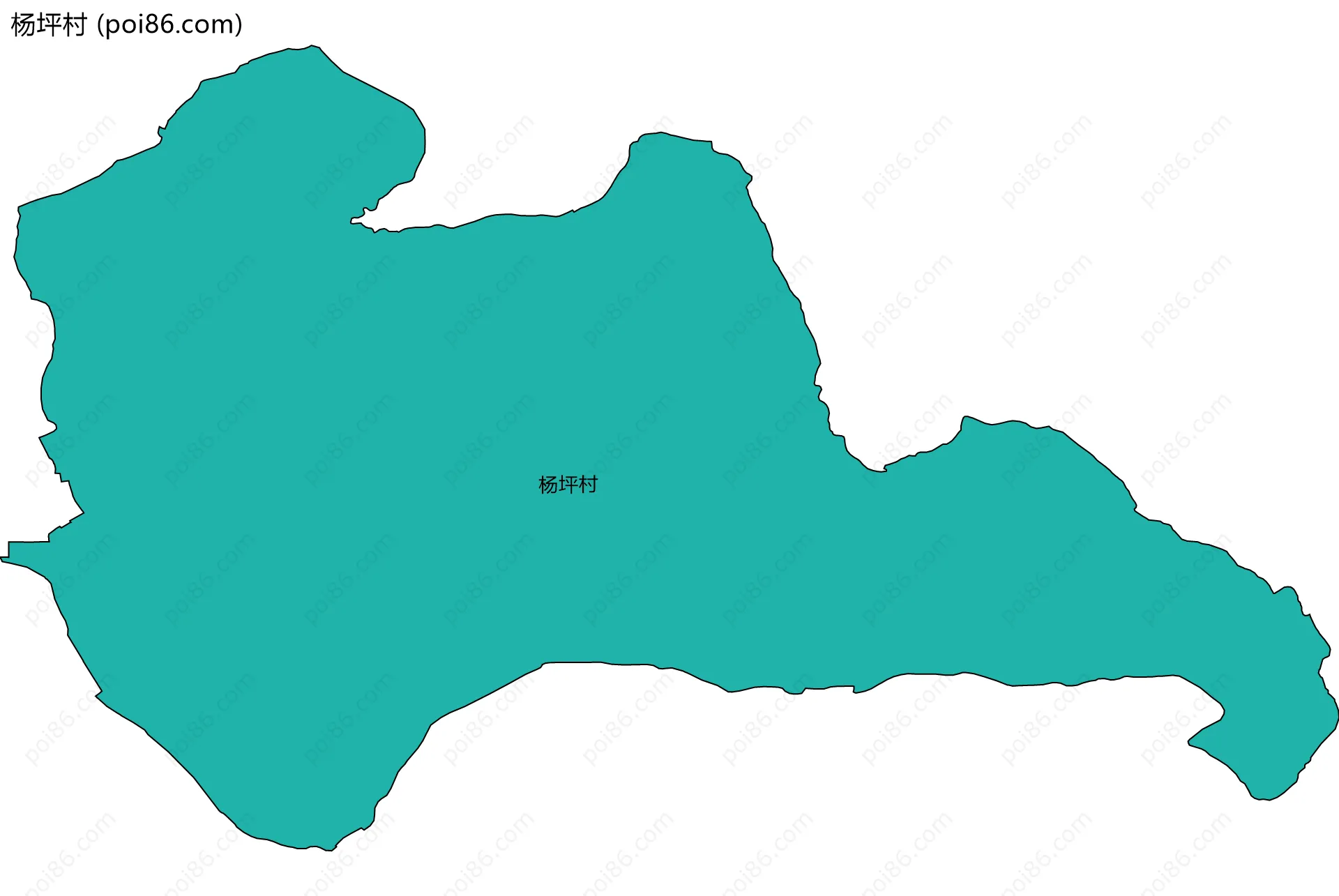 杨坪村边界地图