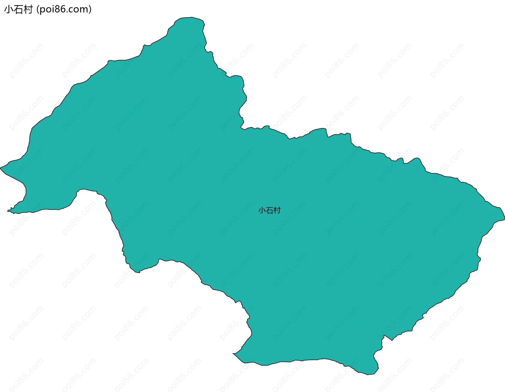 小石村边界地图