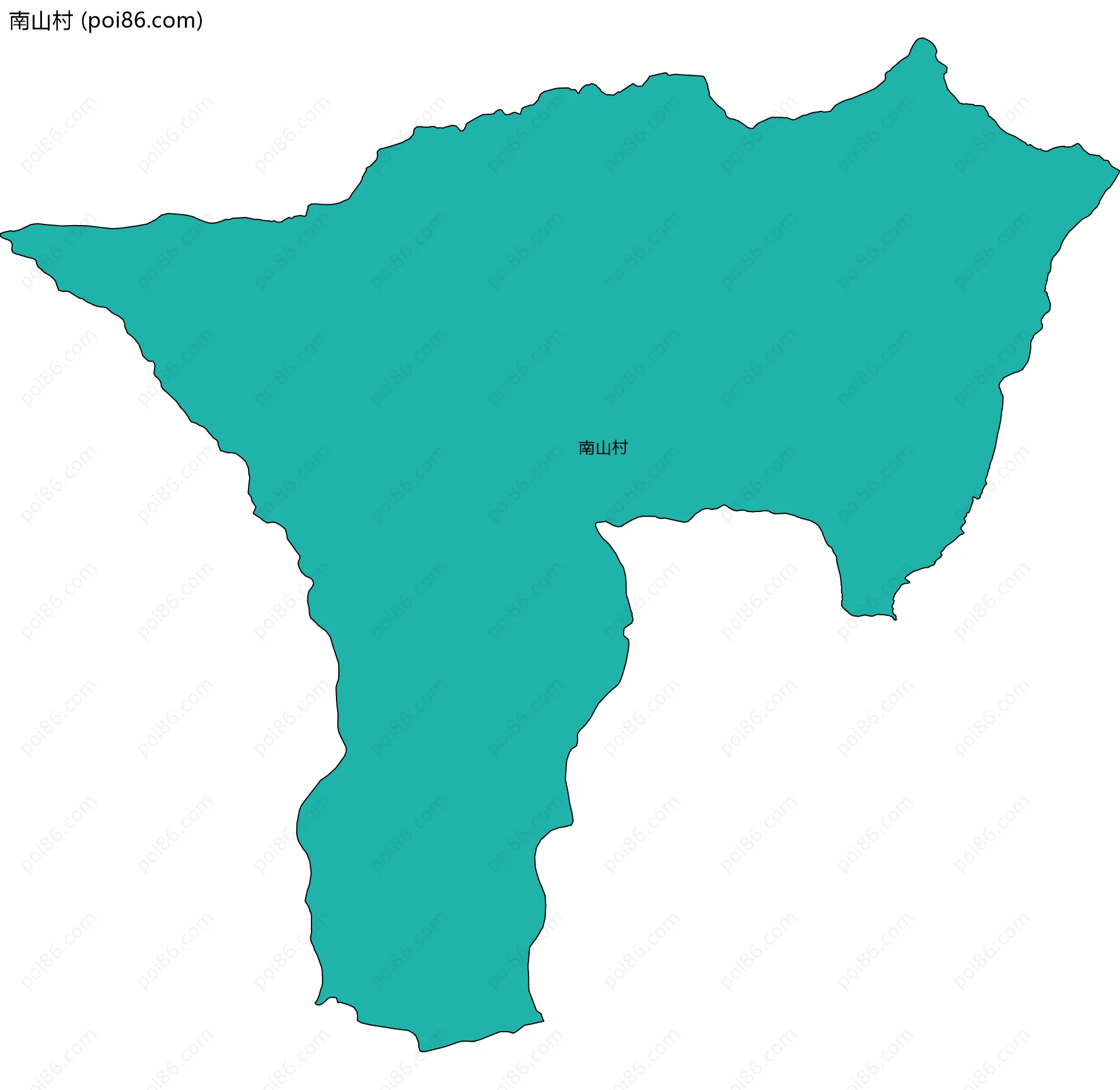 南山村边界地图
