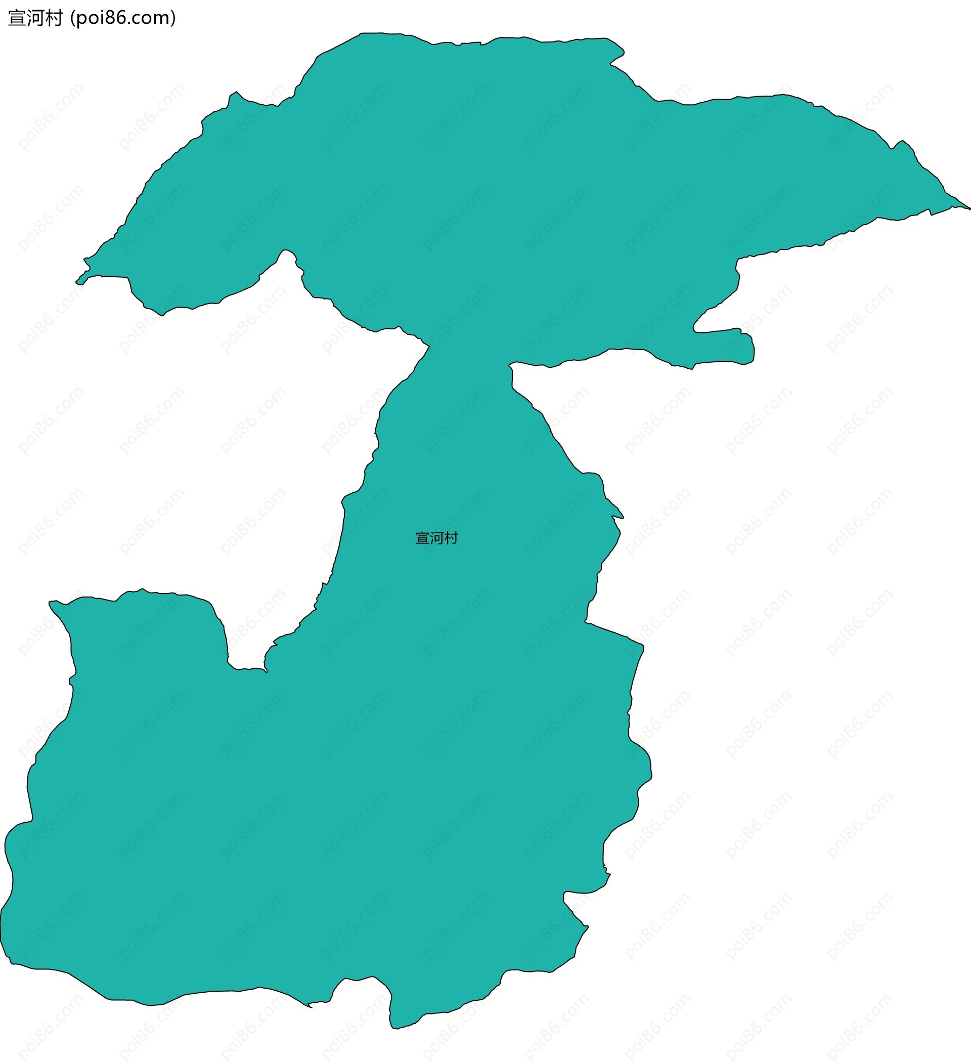 宣河村边界地图