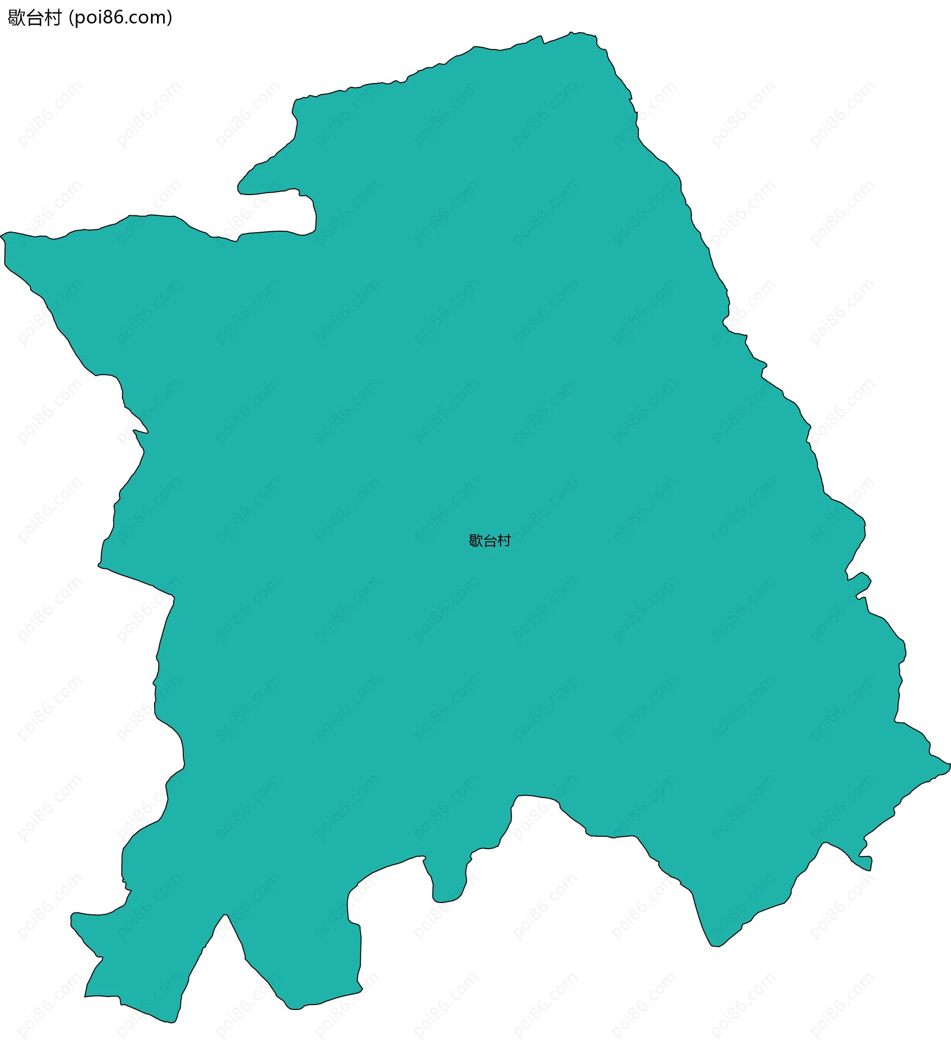 歇台村边界地图