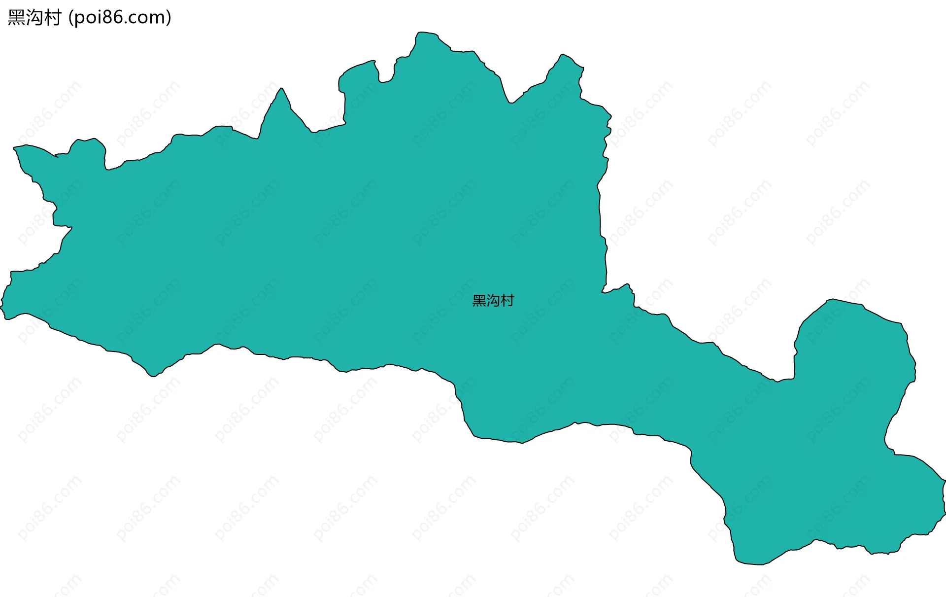 黑沟村边界地图