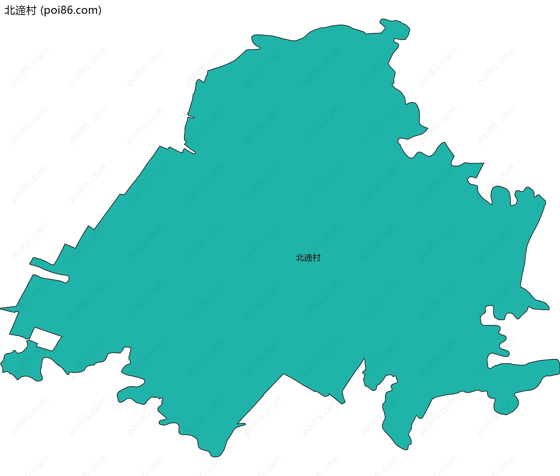 北遆村边界地图
