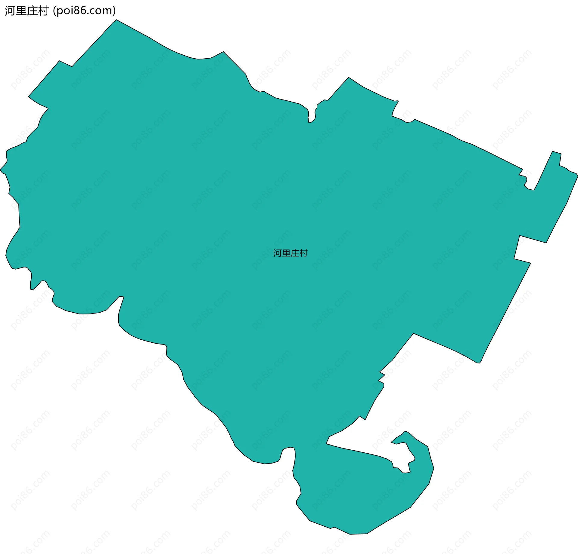 河里庄村边界地图