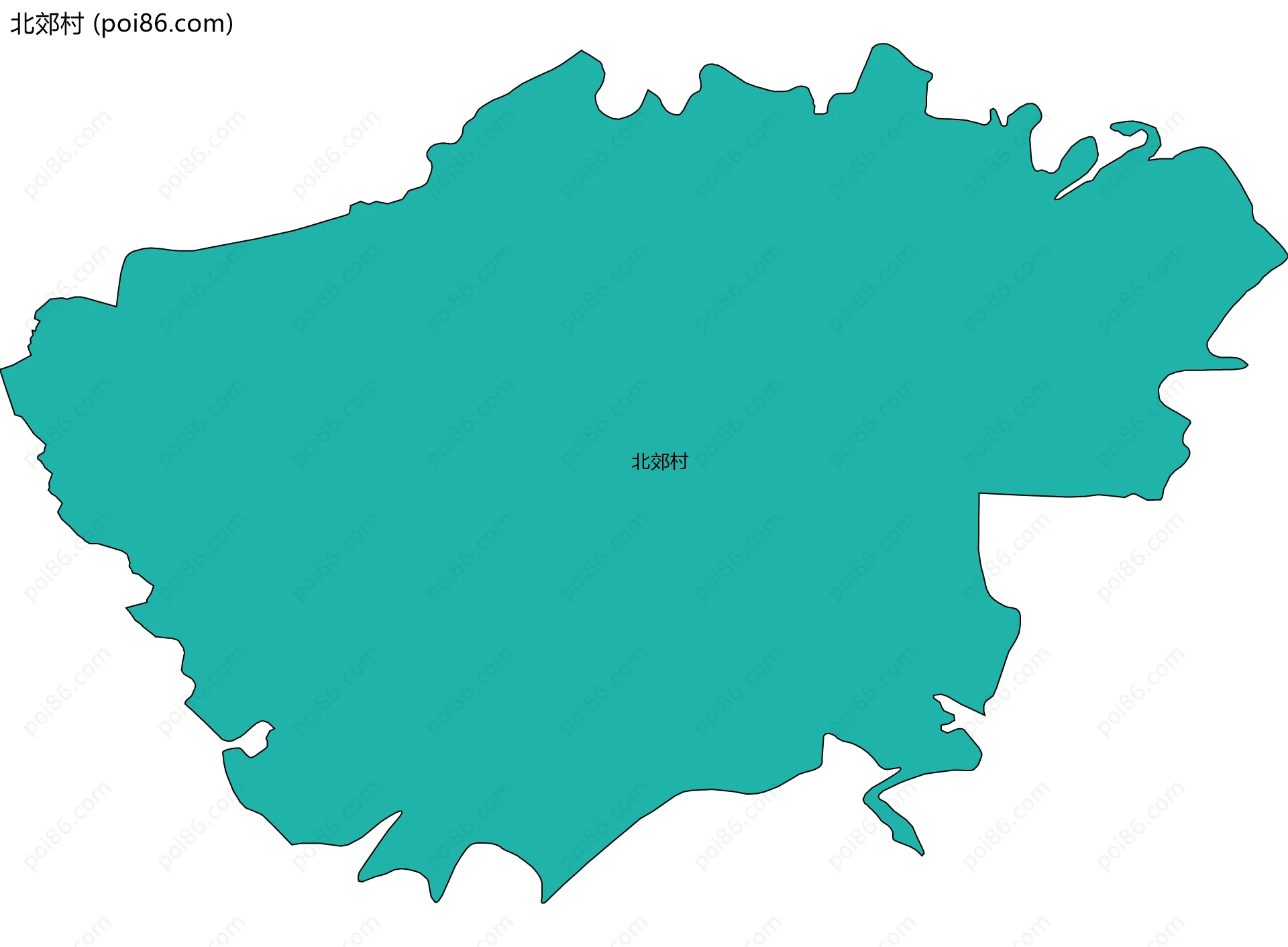 北郊村边界地图