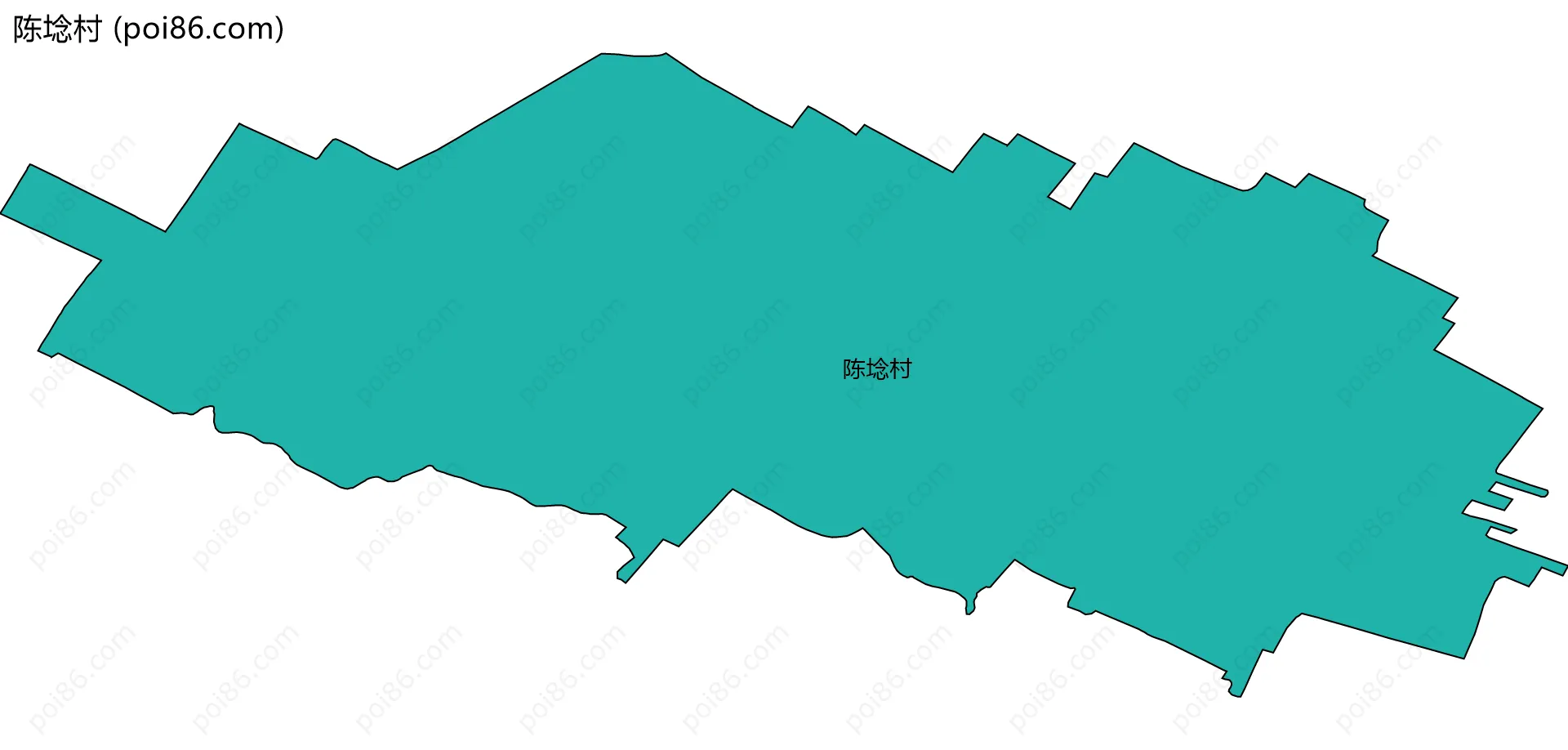 陈埝村边界地图