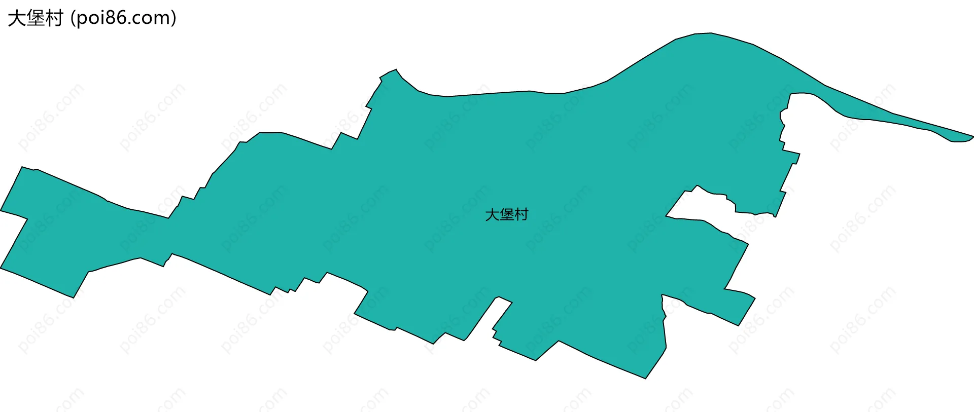 大堡村边界地图