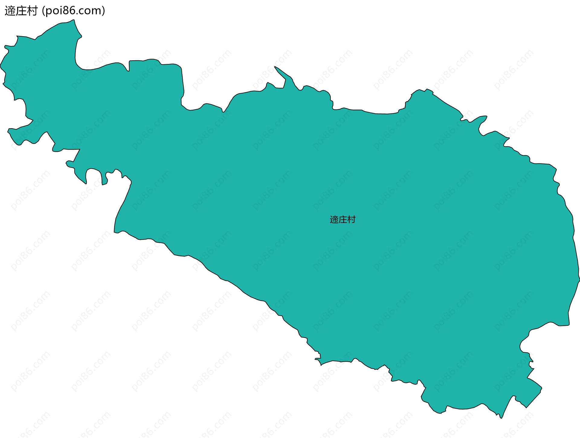 遆庄村边界地图