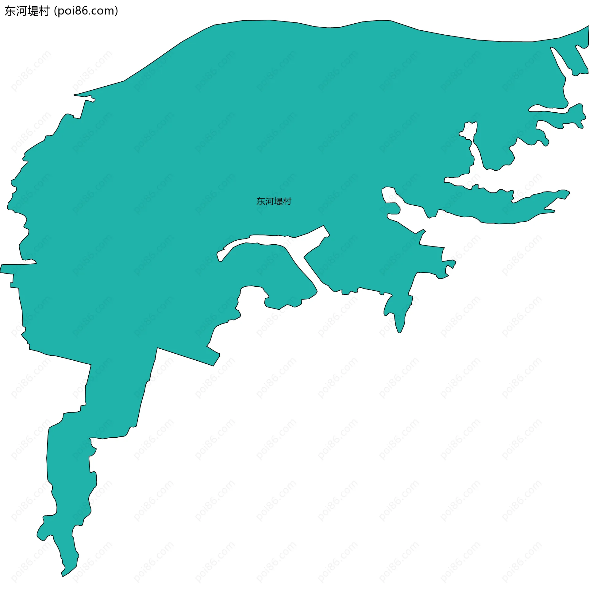 东河堤村边界地图