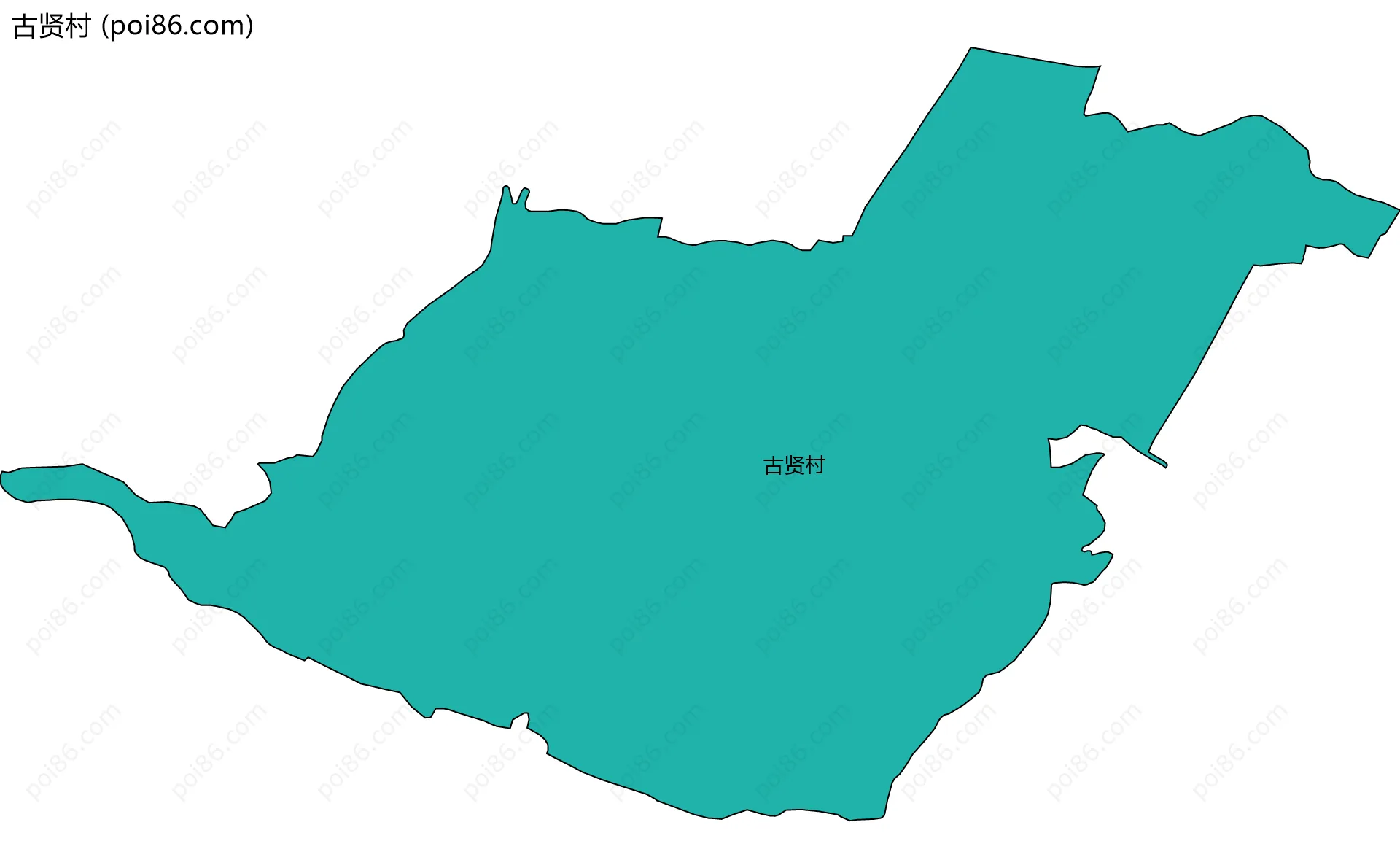 古贤村边界地图