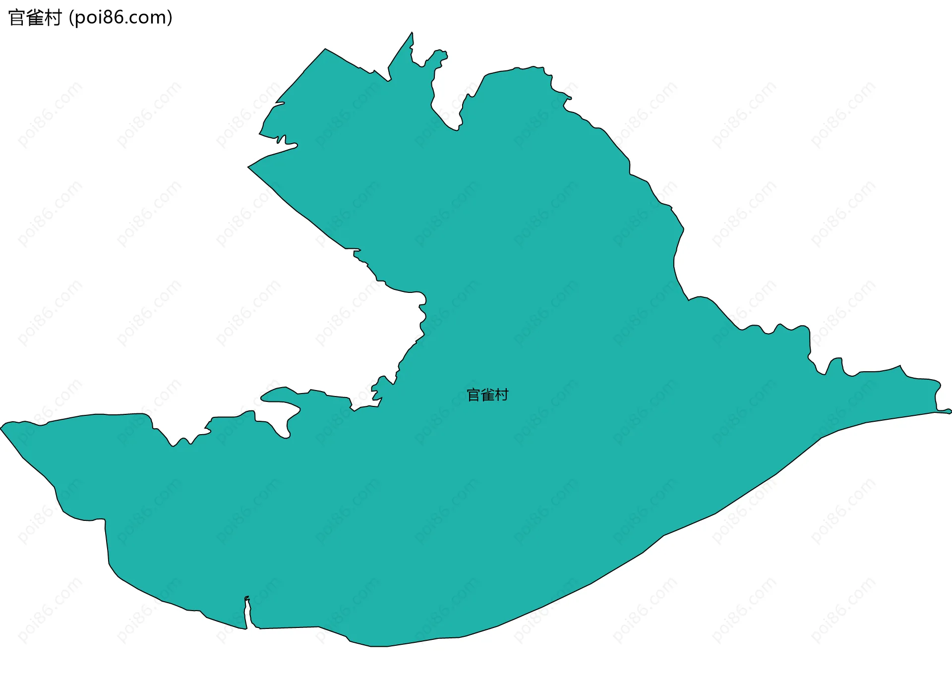 官雀村边界地图