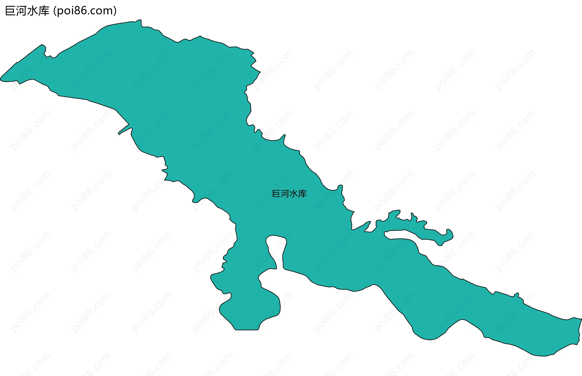 巨河水库边界地图