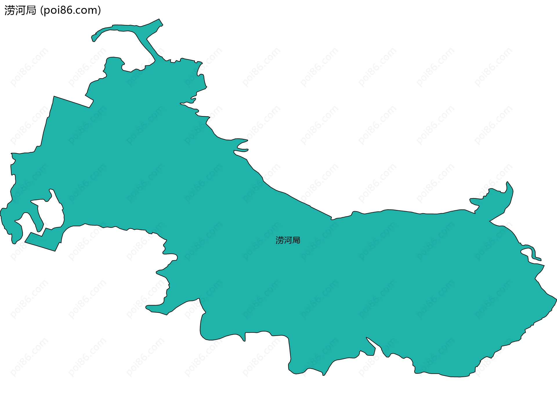 涝河局边界地图