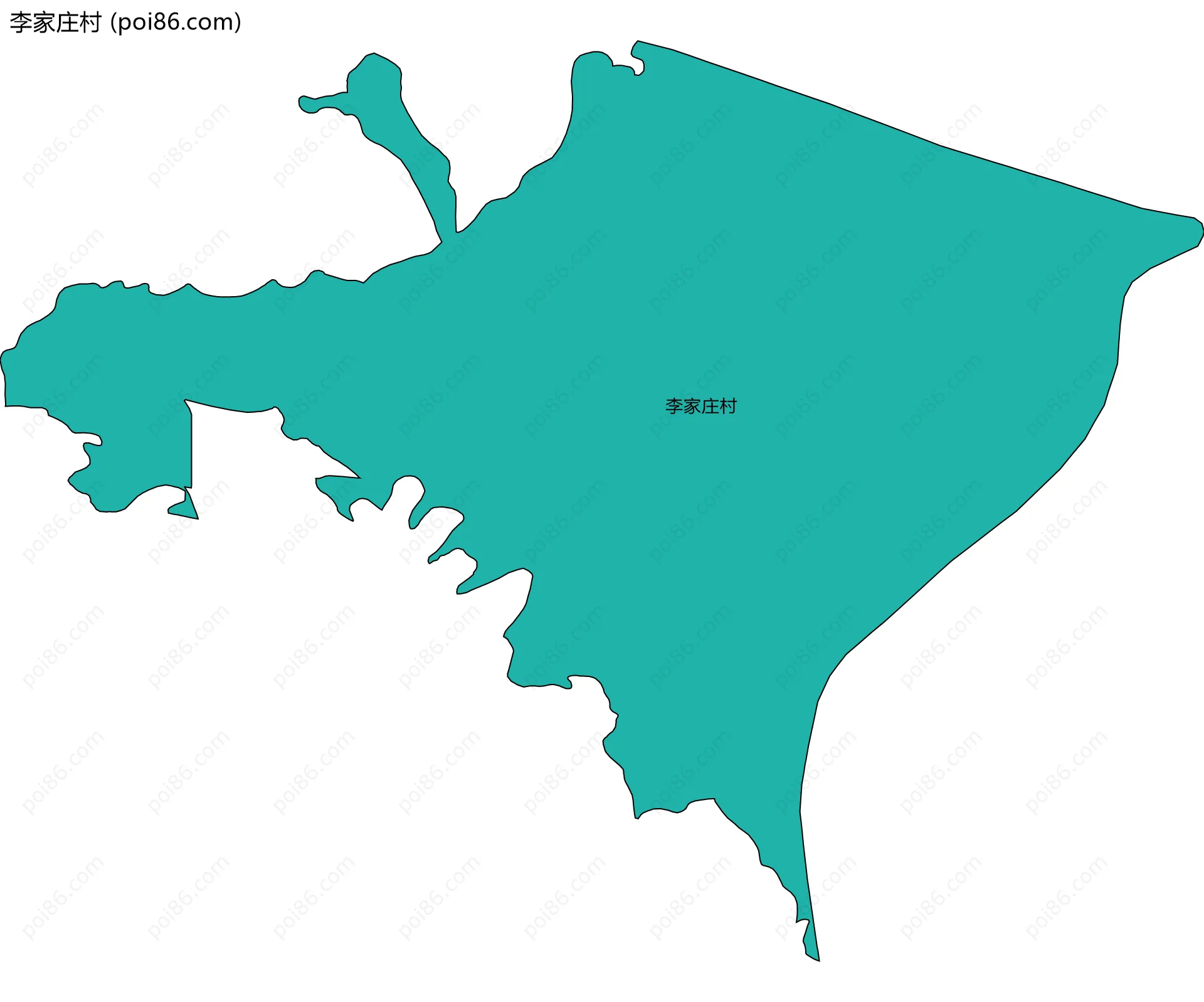 李家庄村边界地图