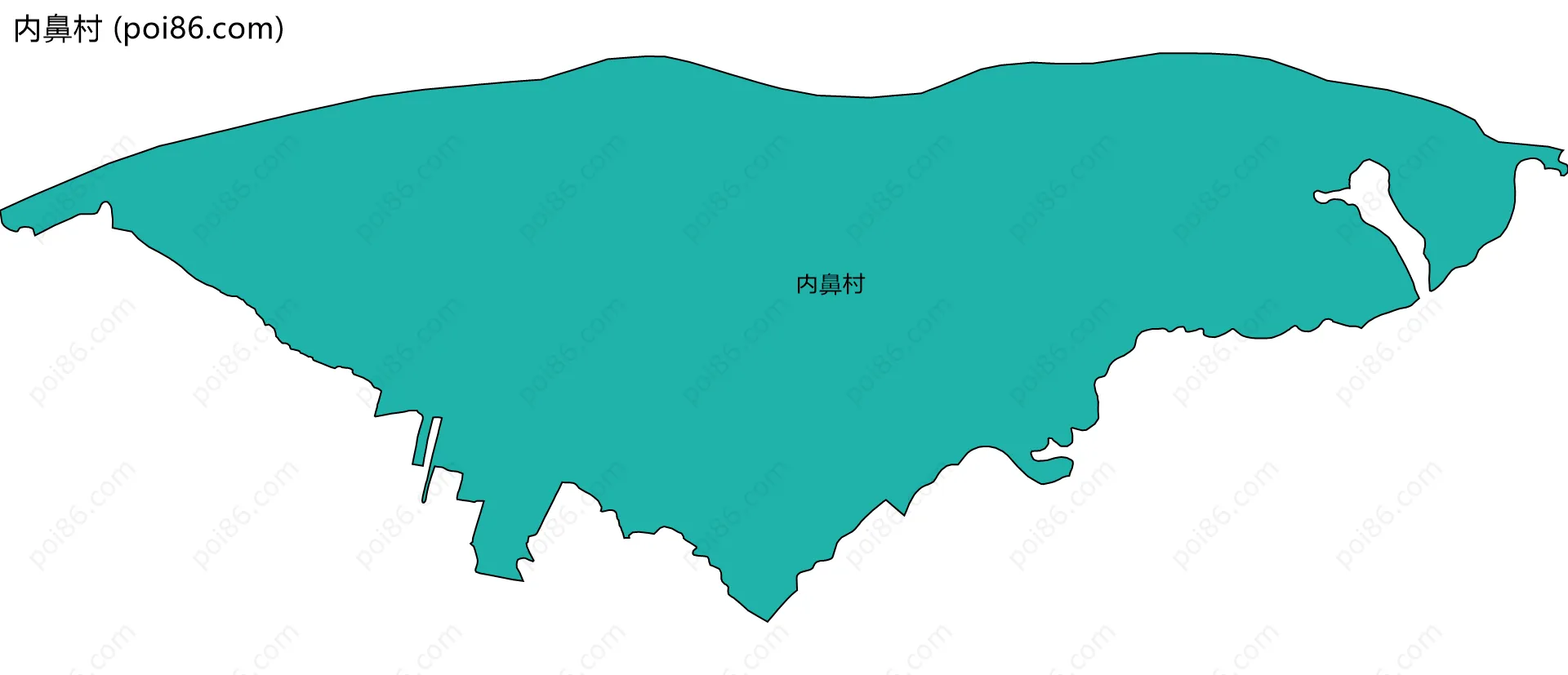 内鼻村边界地图