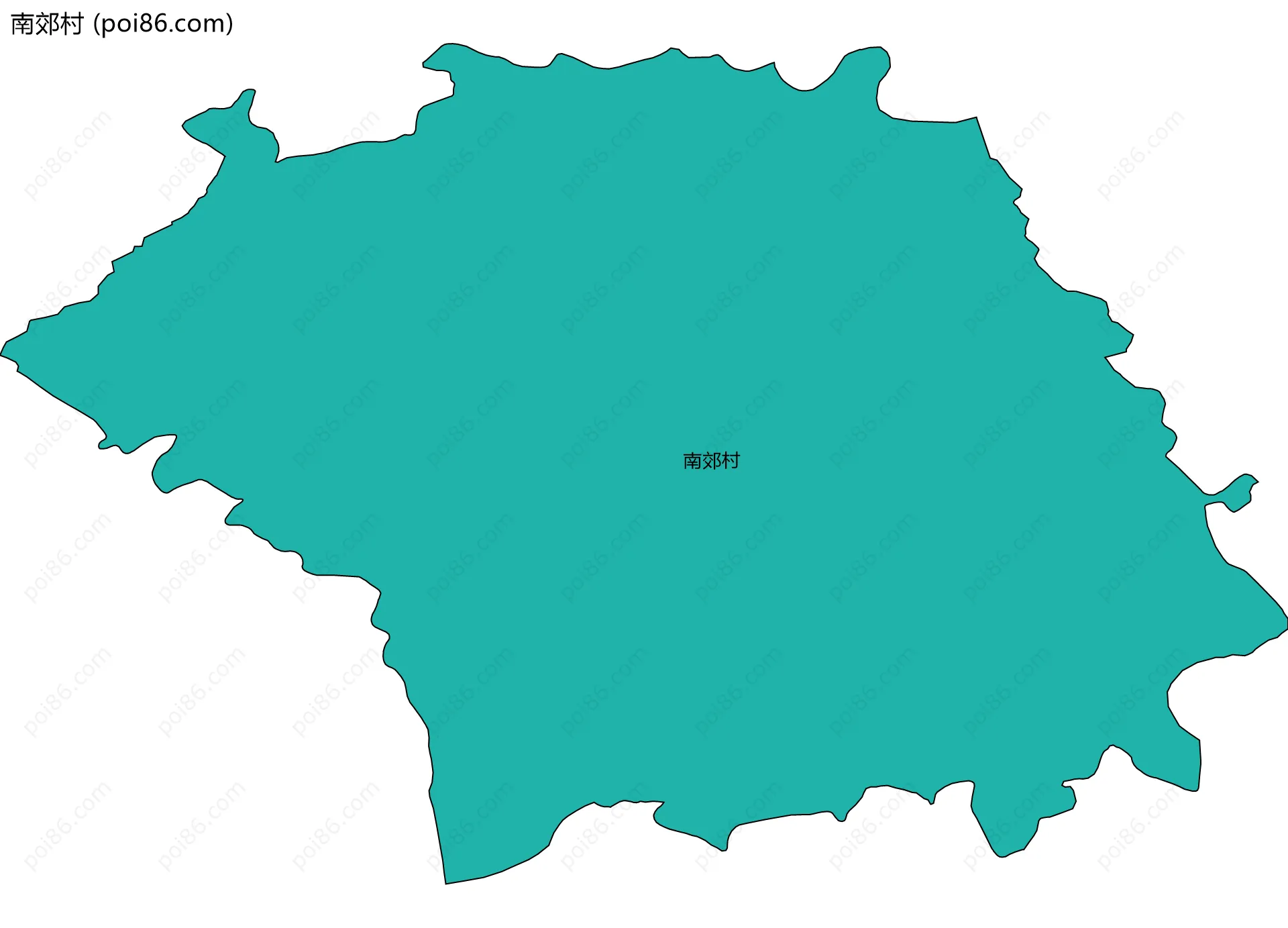 南郊村边界地图