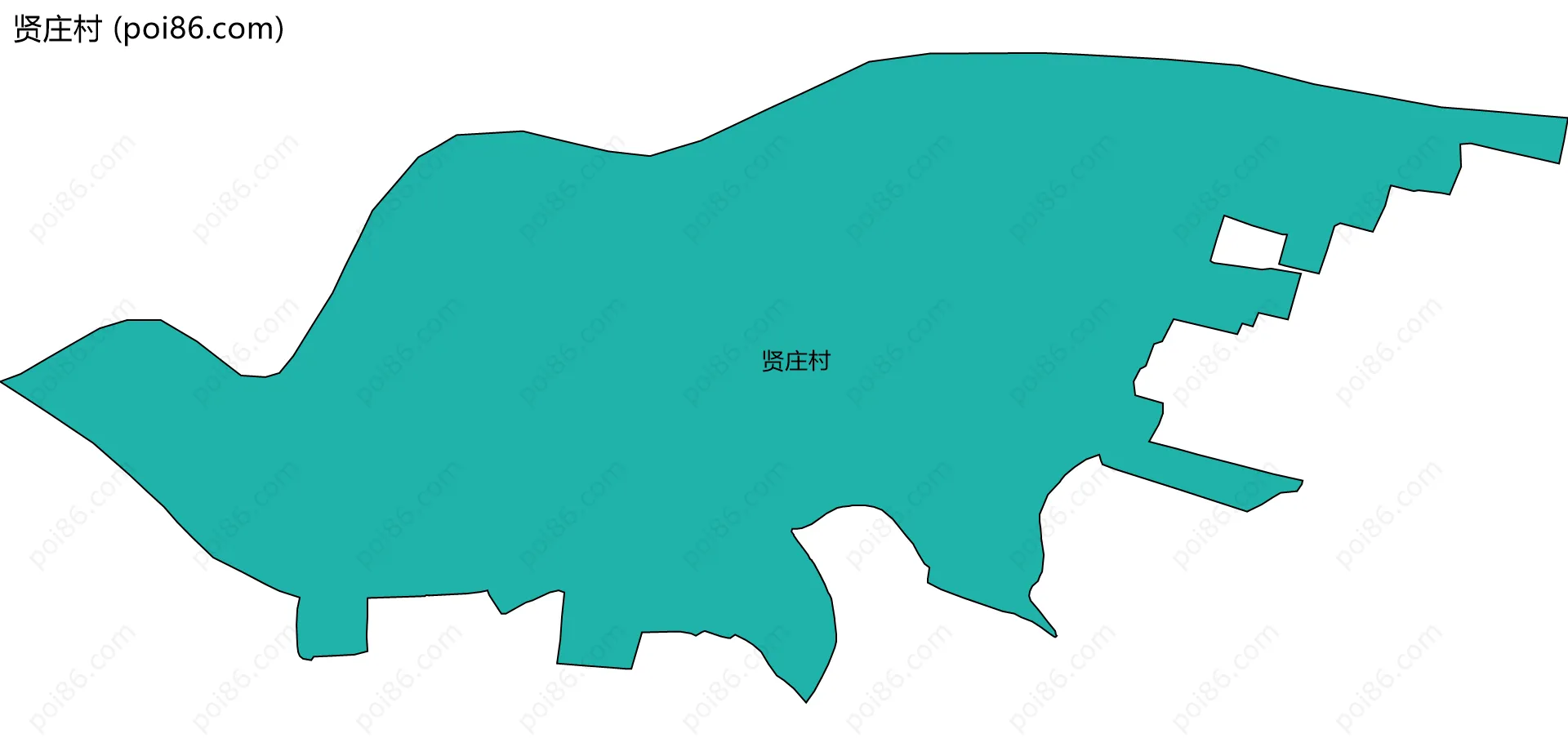 贤庄村边界地图