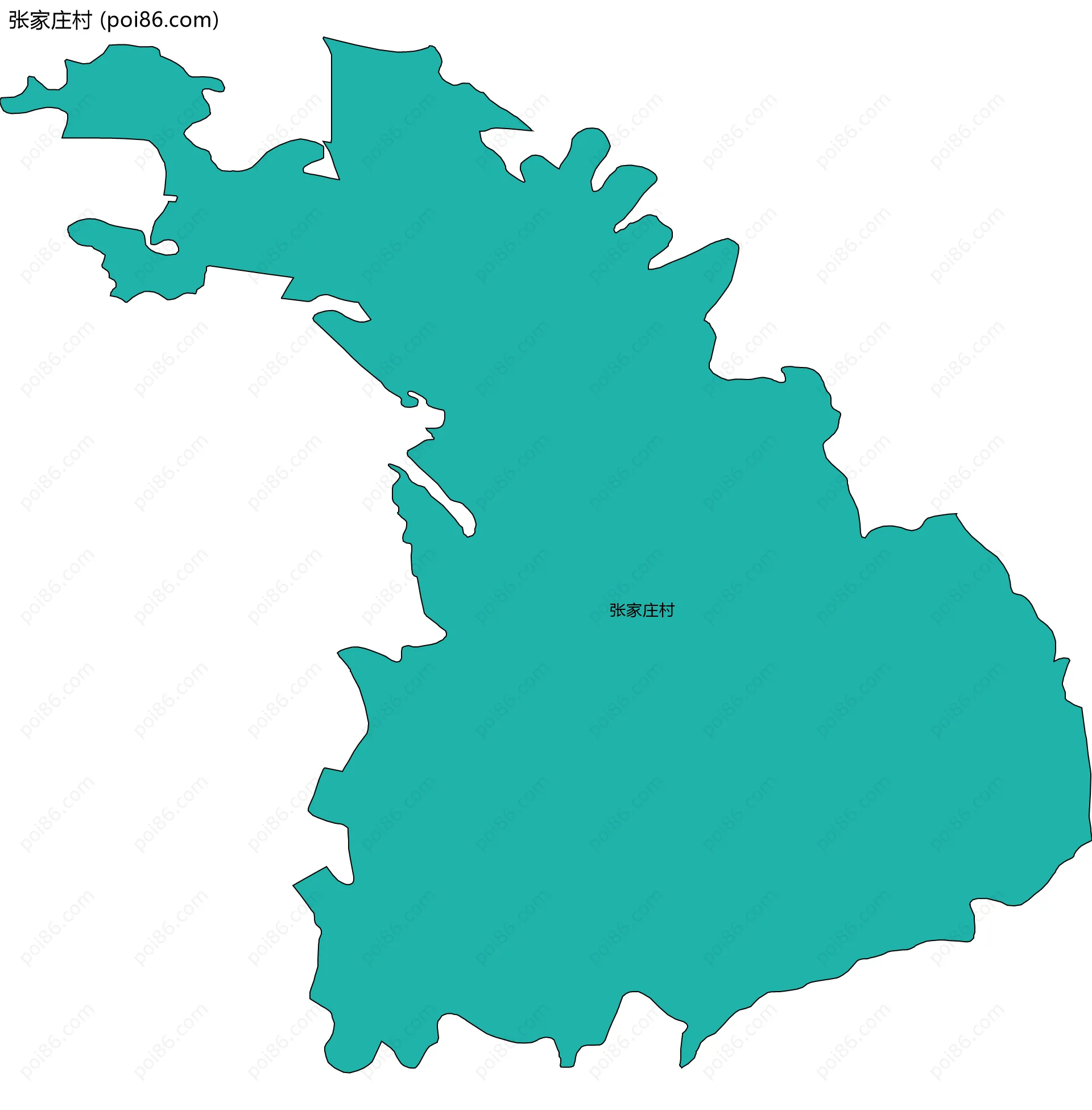 张家庄村边界地图