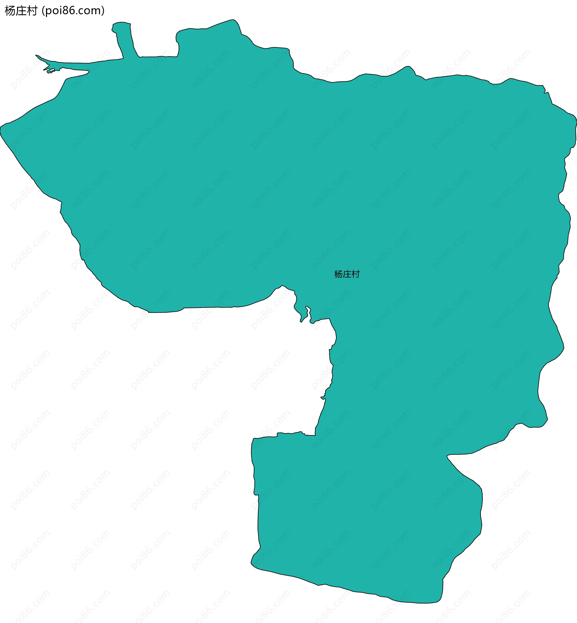 杨庄村边界地图