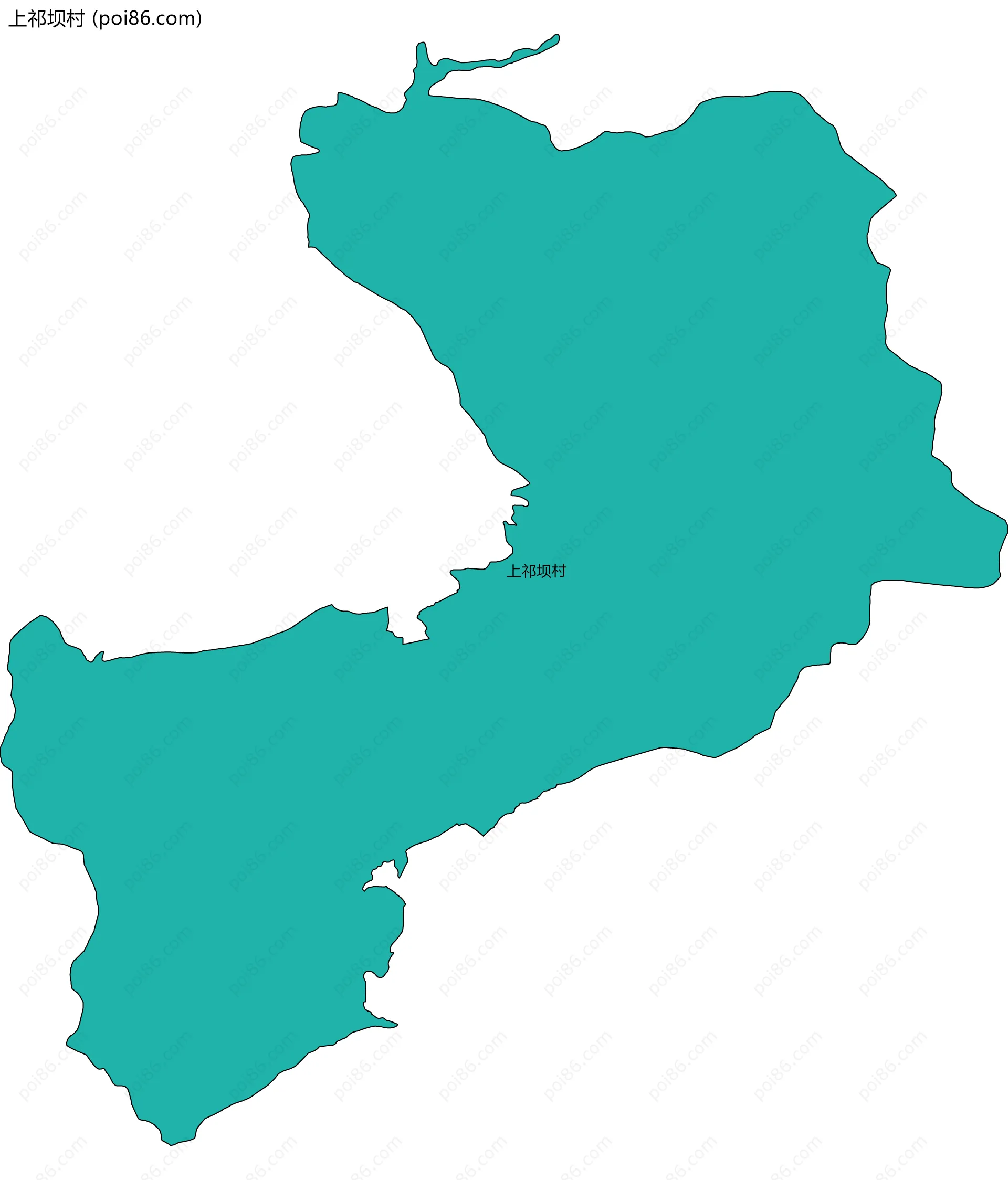 上祁坝村边界地图