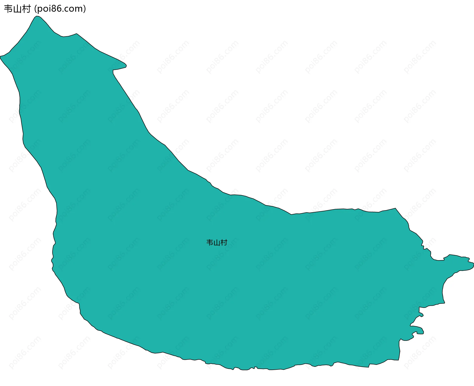 韦山村边界地图