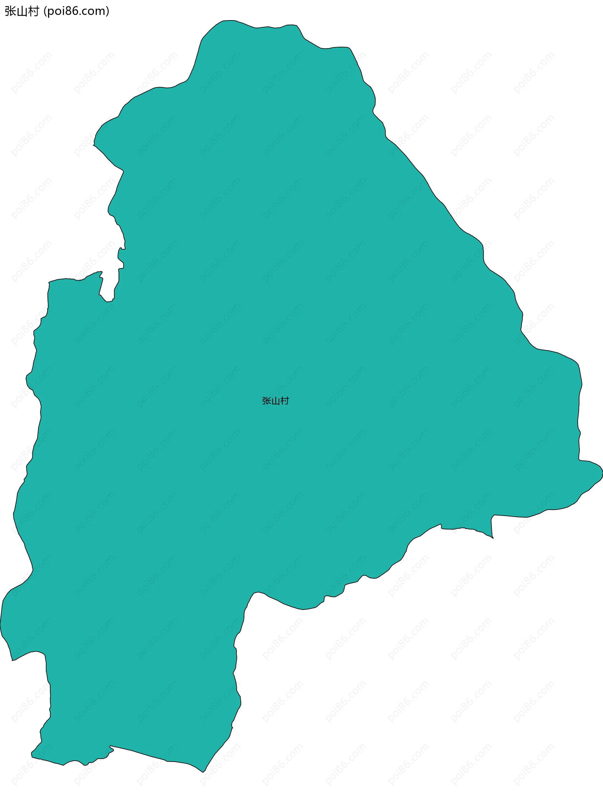 张山村边界地图