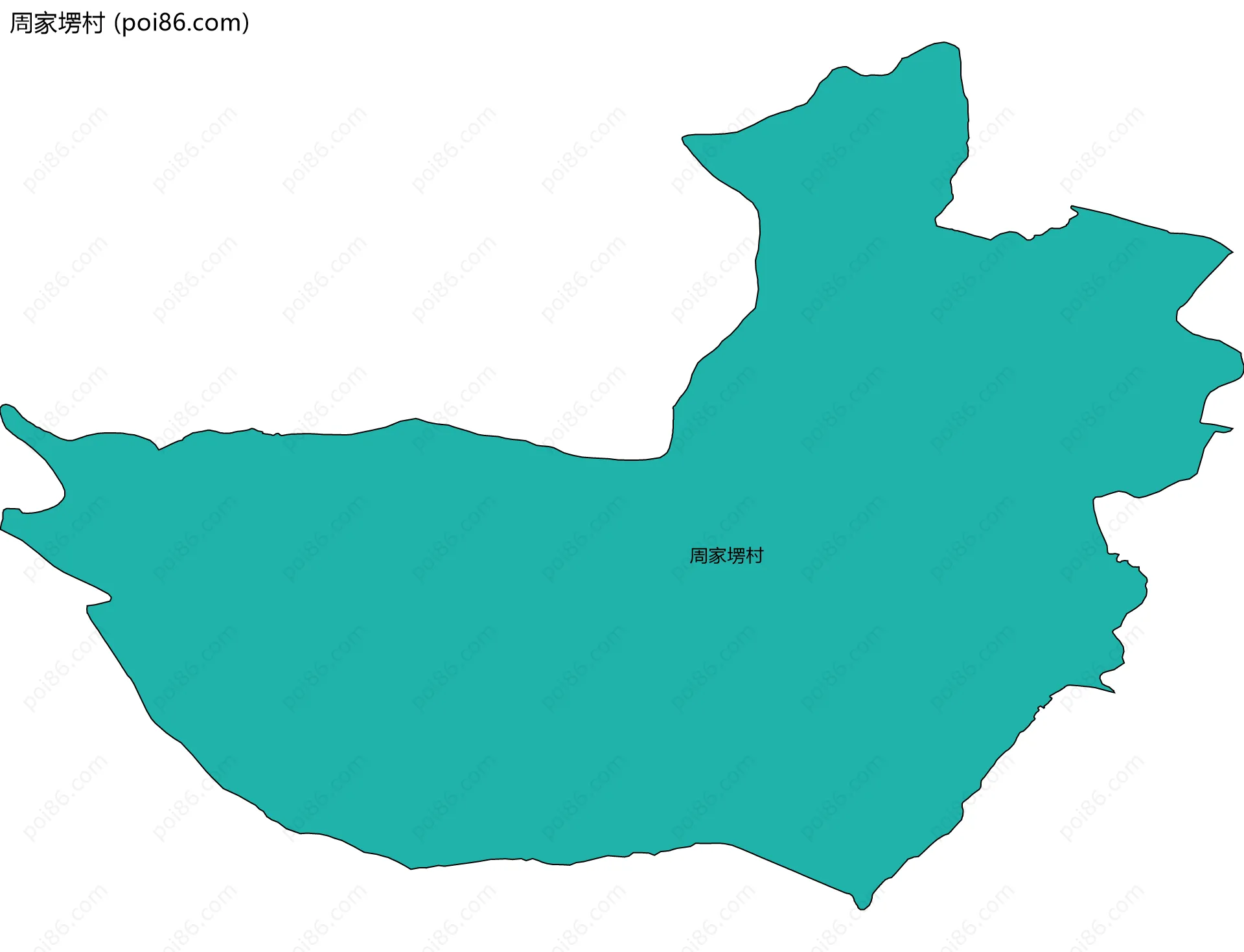 周家塄村边界地图