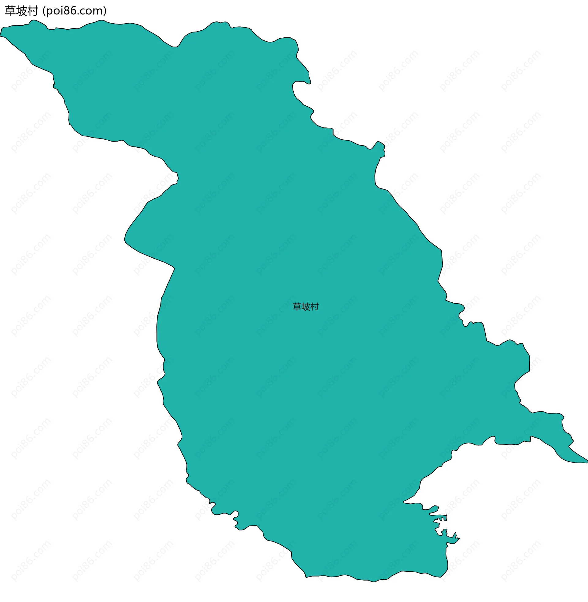 草坡村边界地图