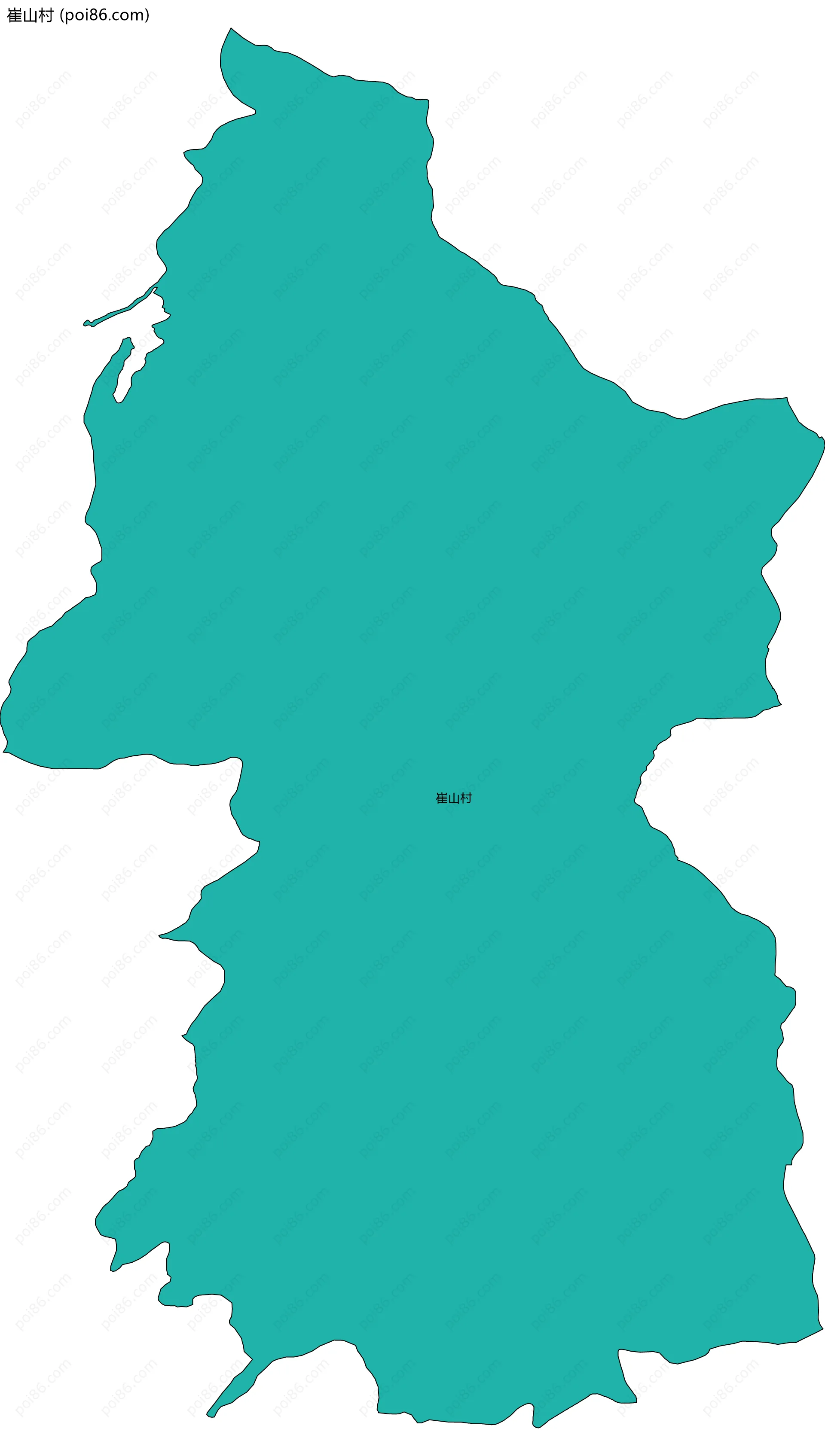 崔山村边界地图