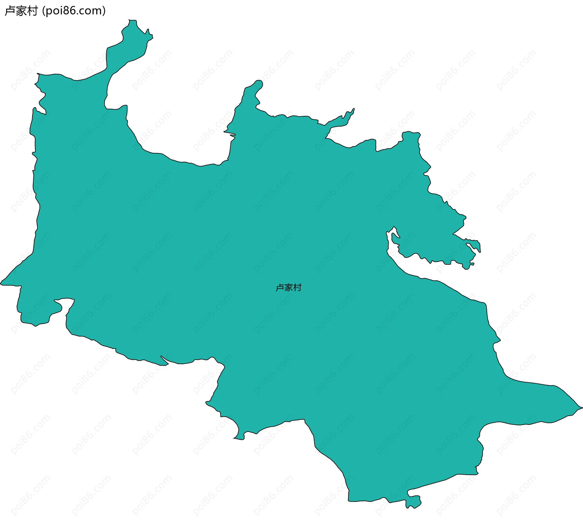 卢家村边界地图