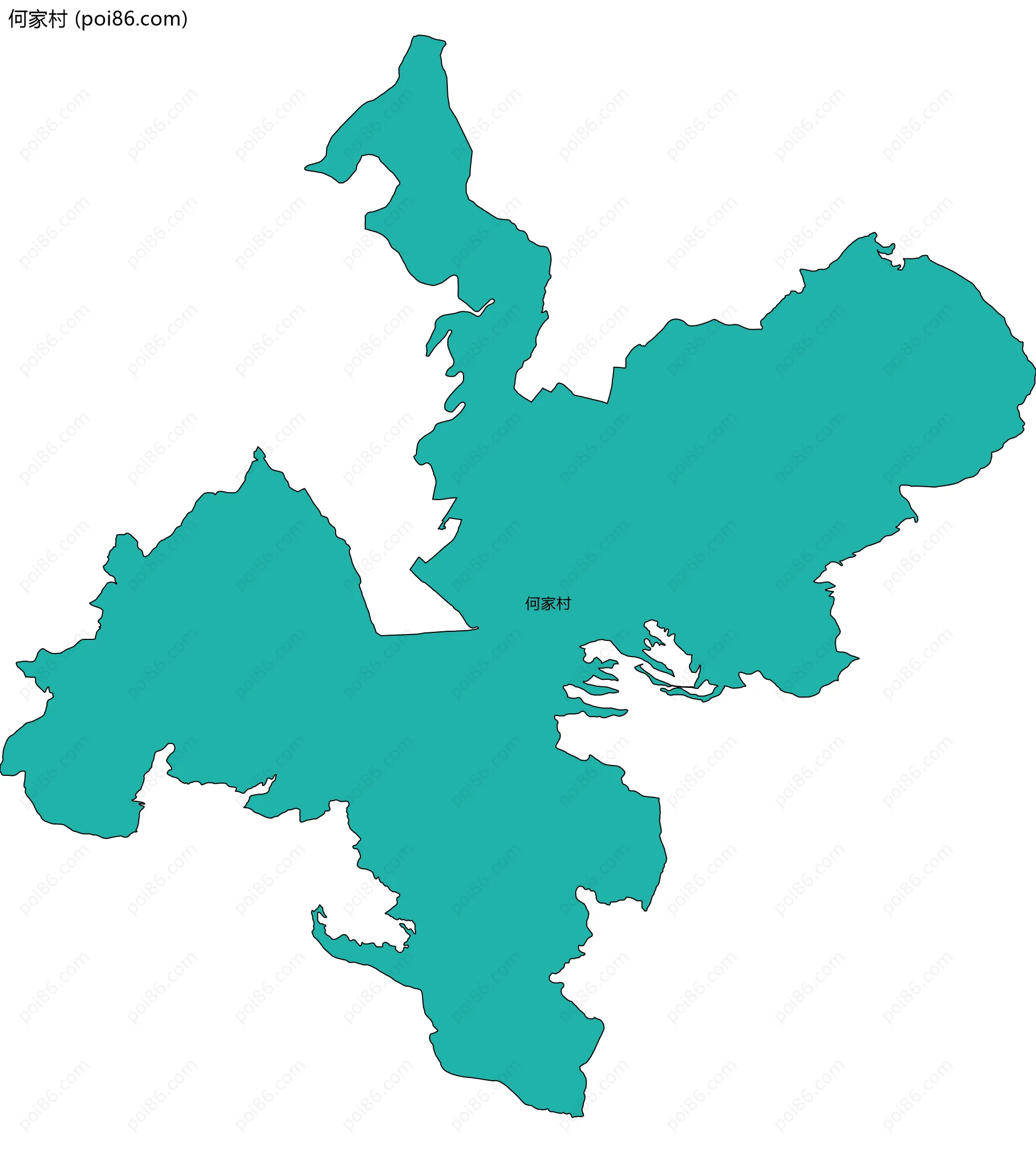 何家村边界地图