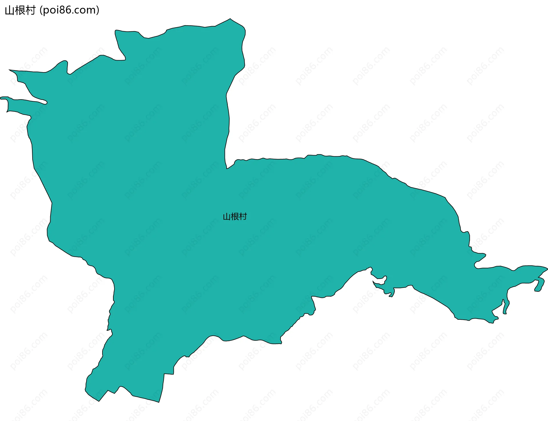 山根村边界地图