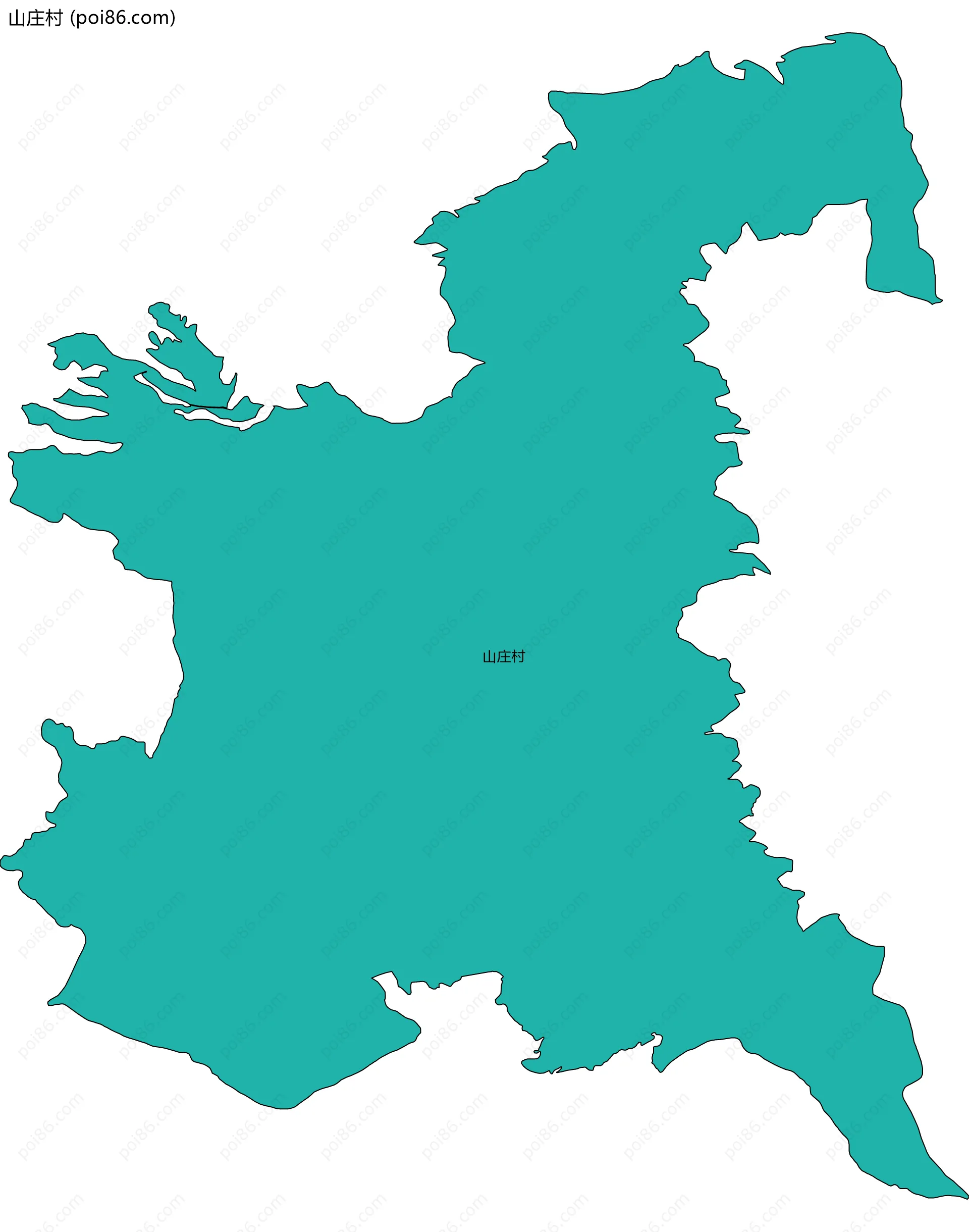 山庄村边界地图