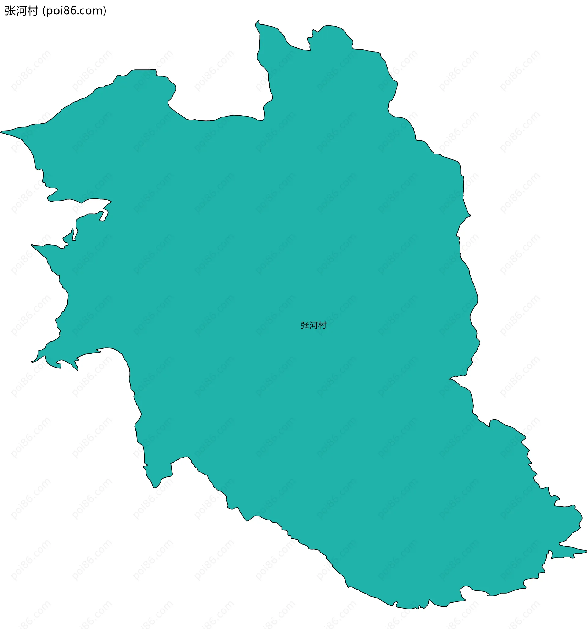 张河村边界地图
