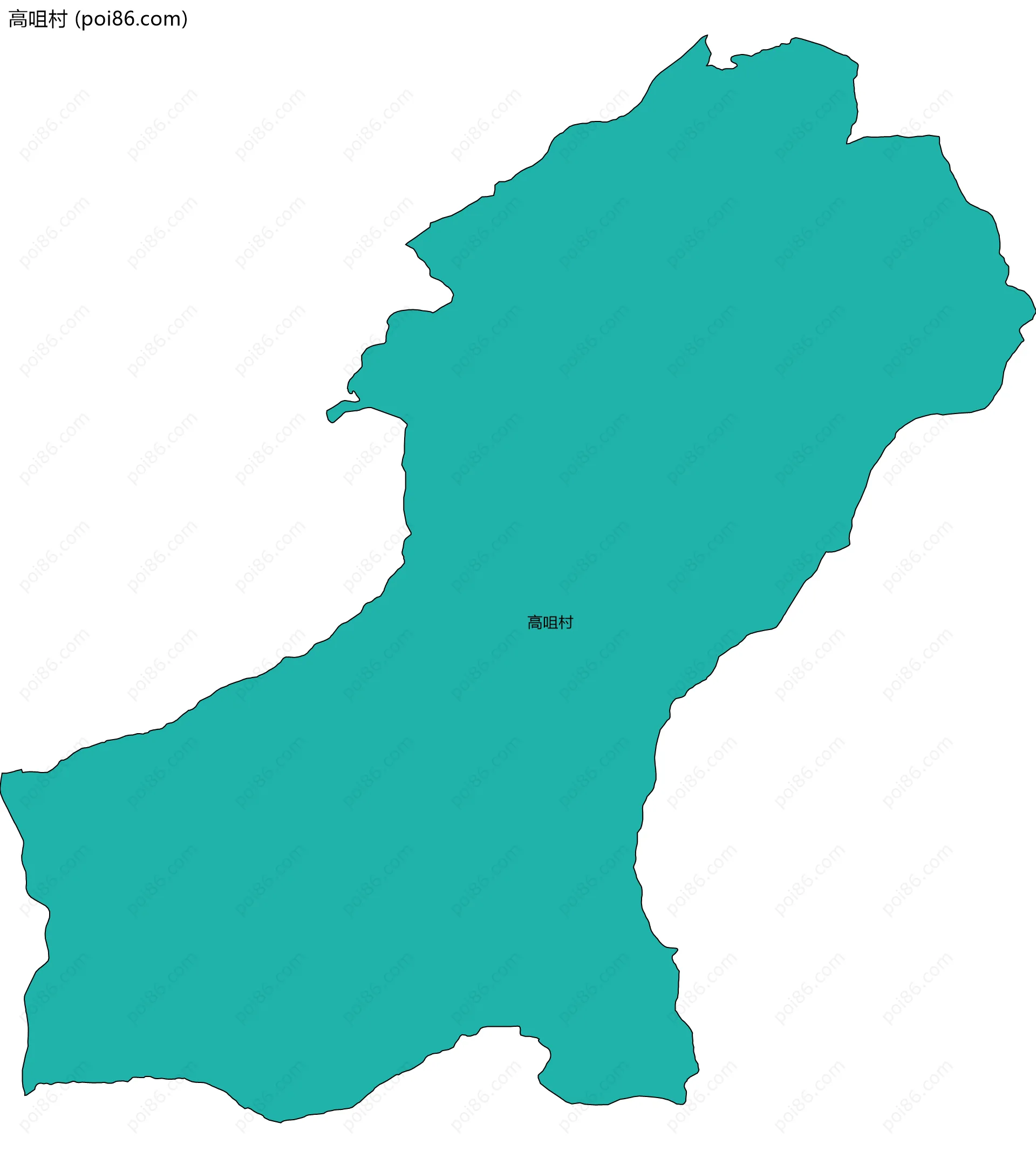 高咀村边界地图