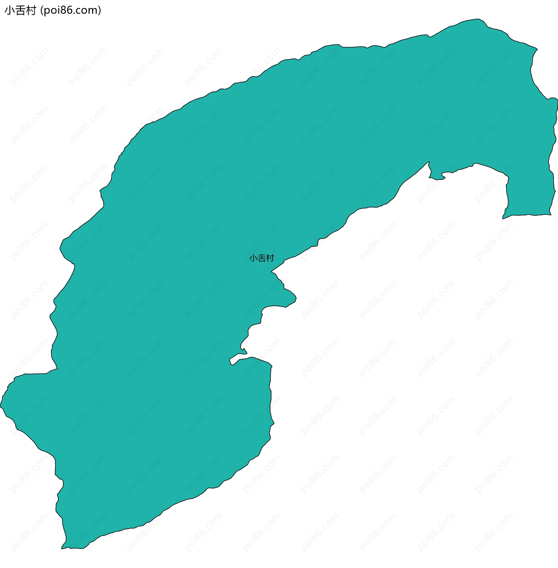 小舌村边界地图