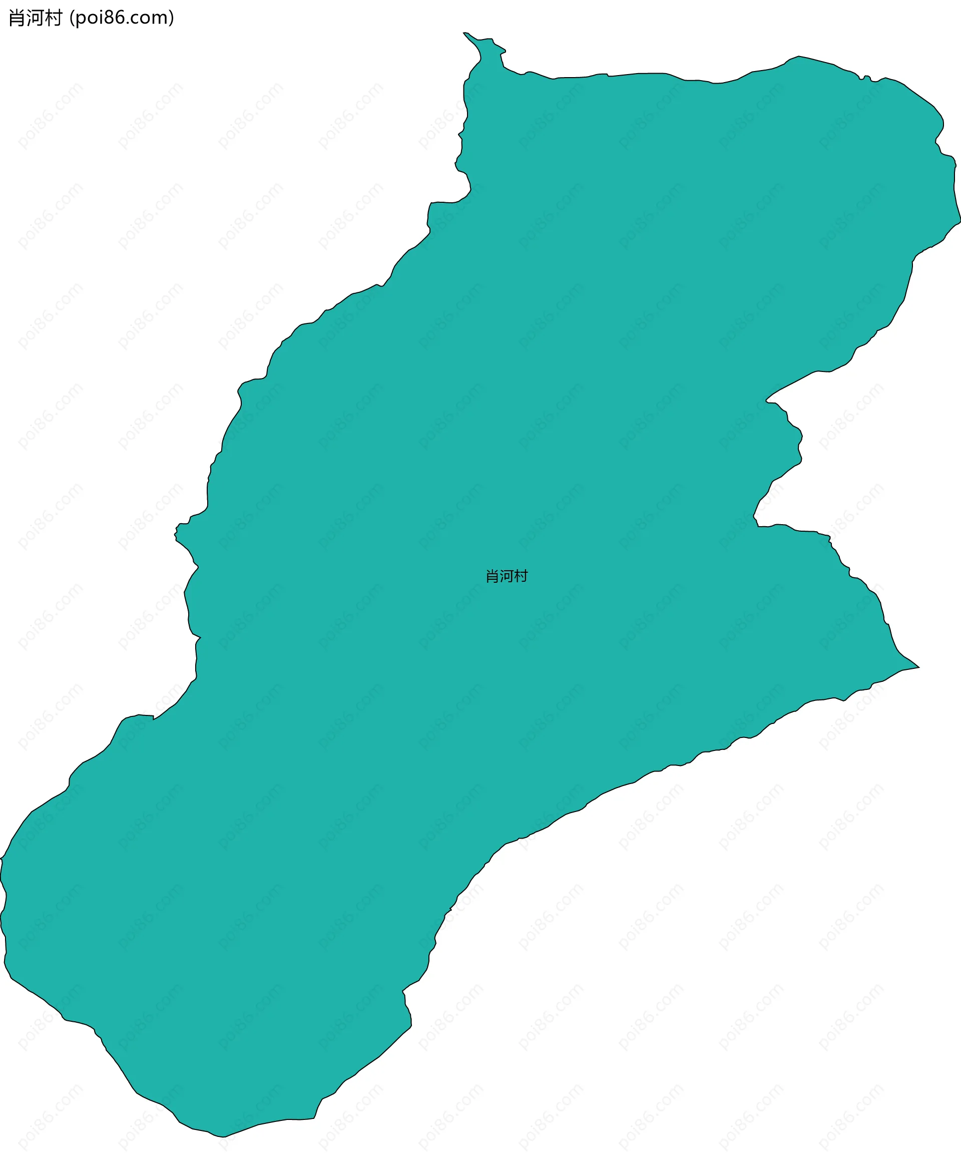 肖河村边界地图