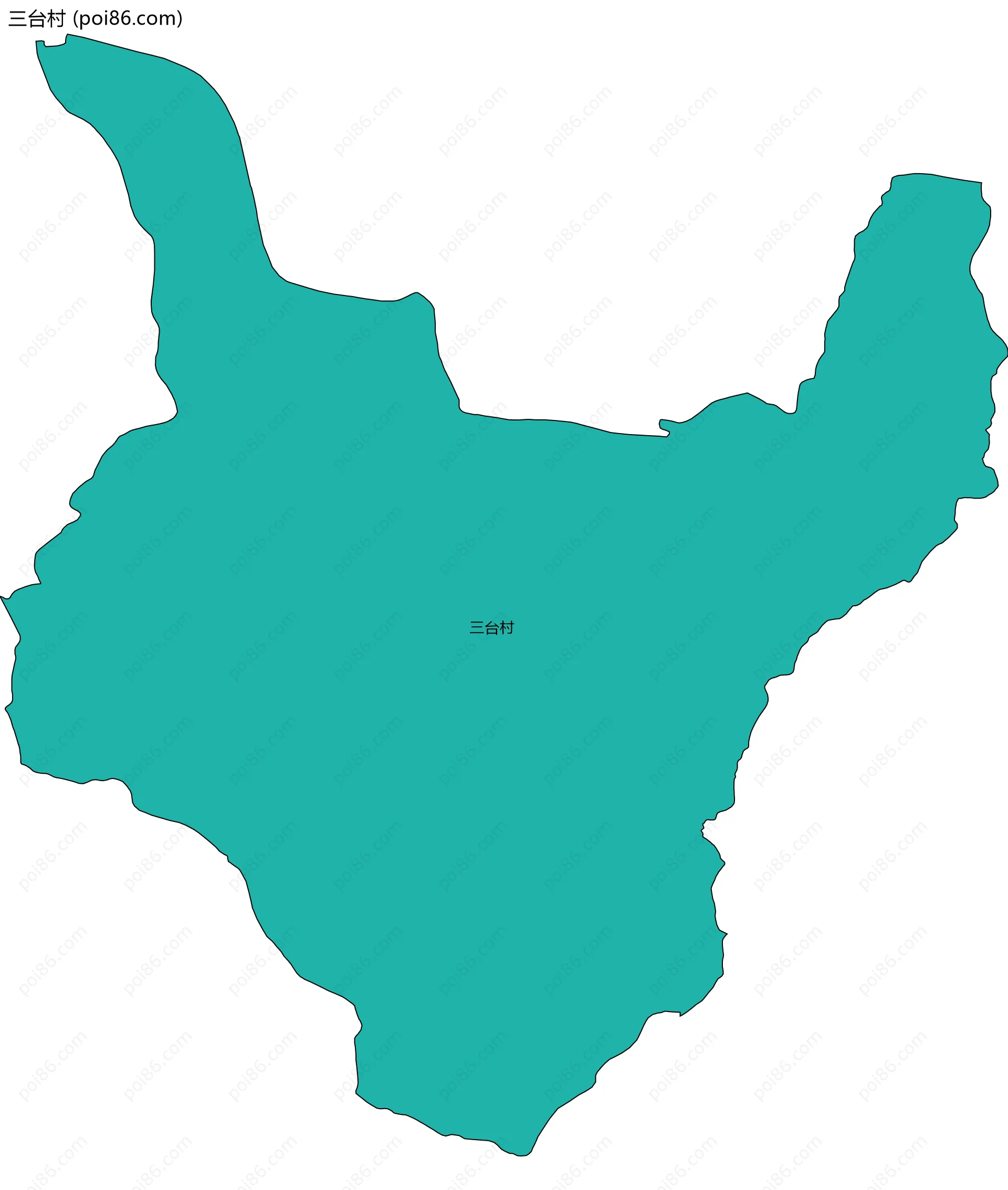 三台村边界地图