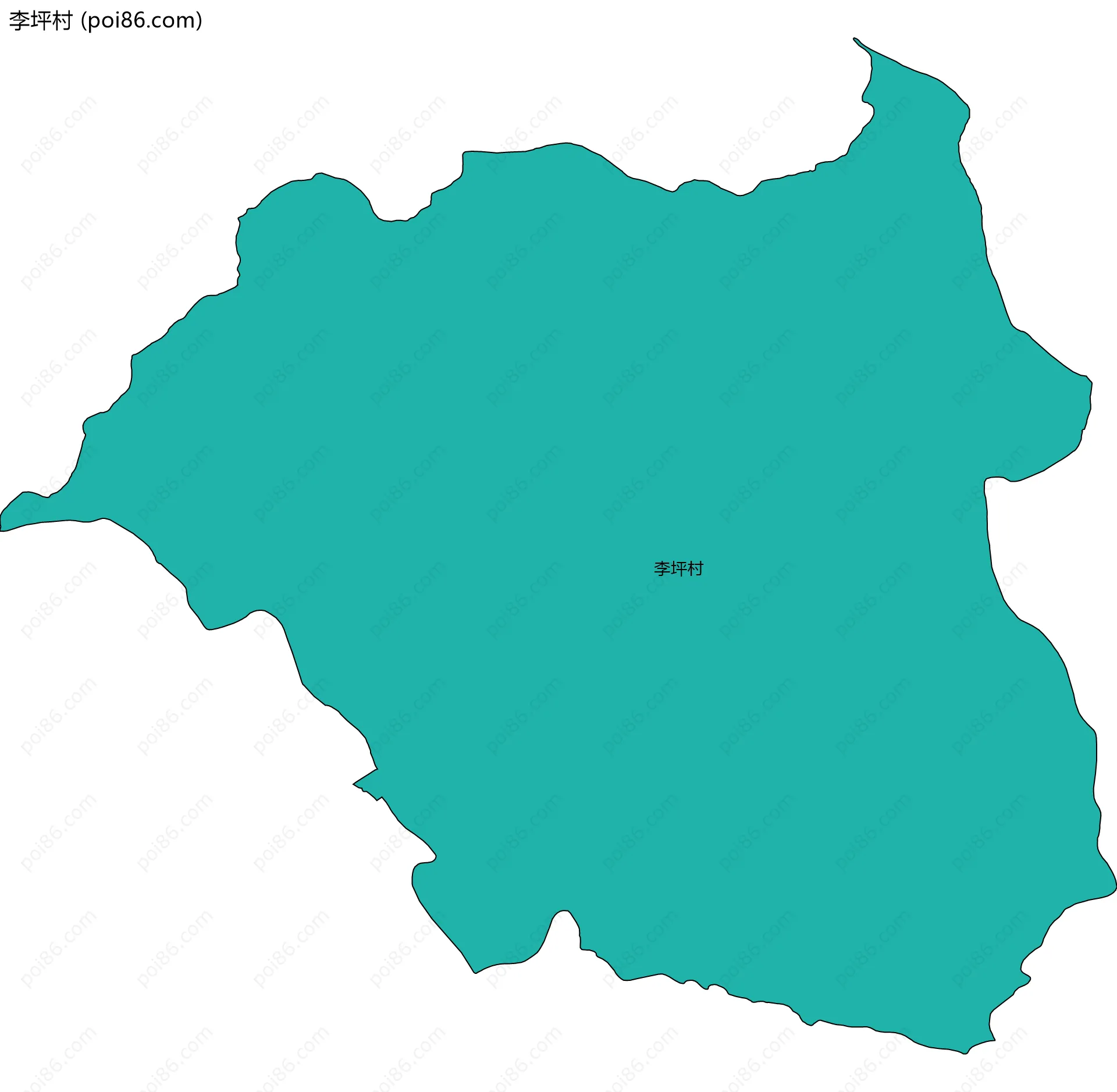 李坪村边界地图