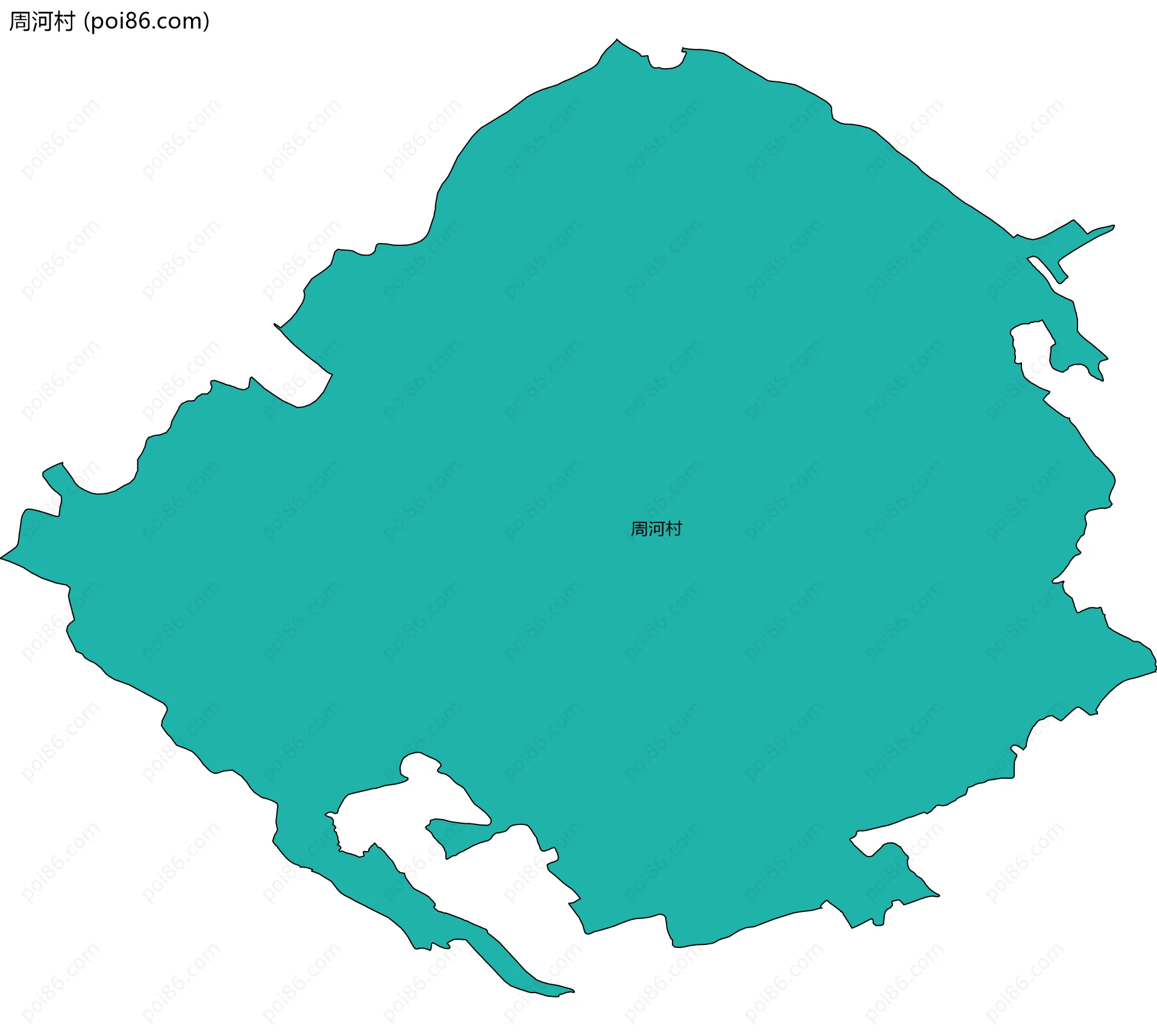 周河村边界地图