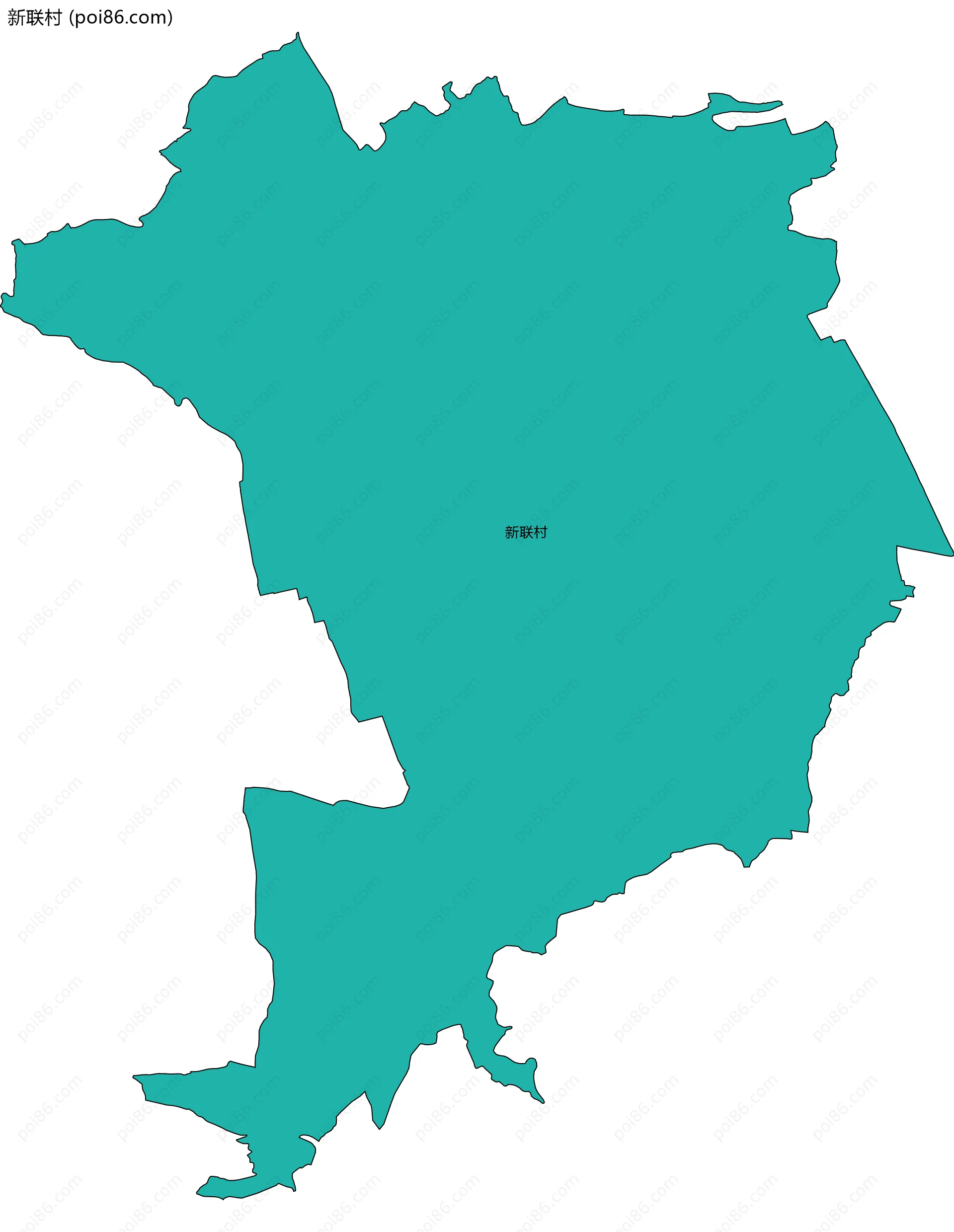 新联村边界地图