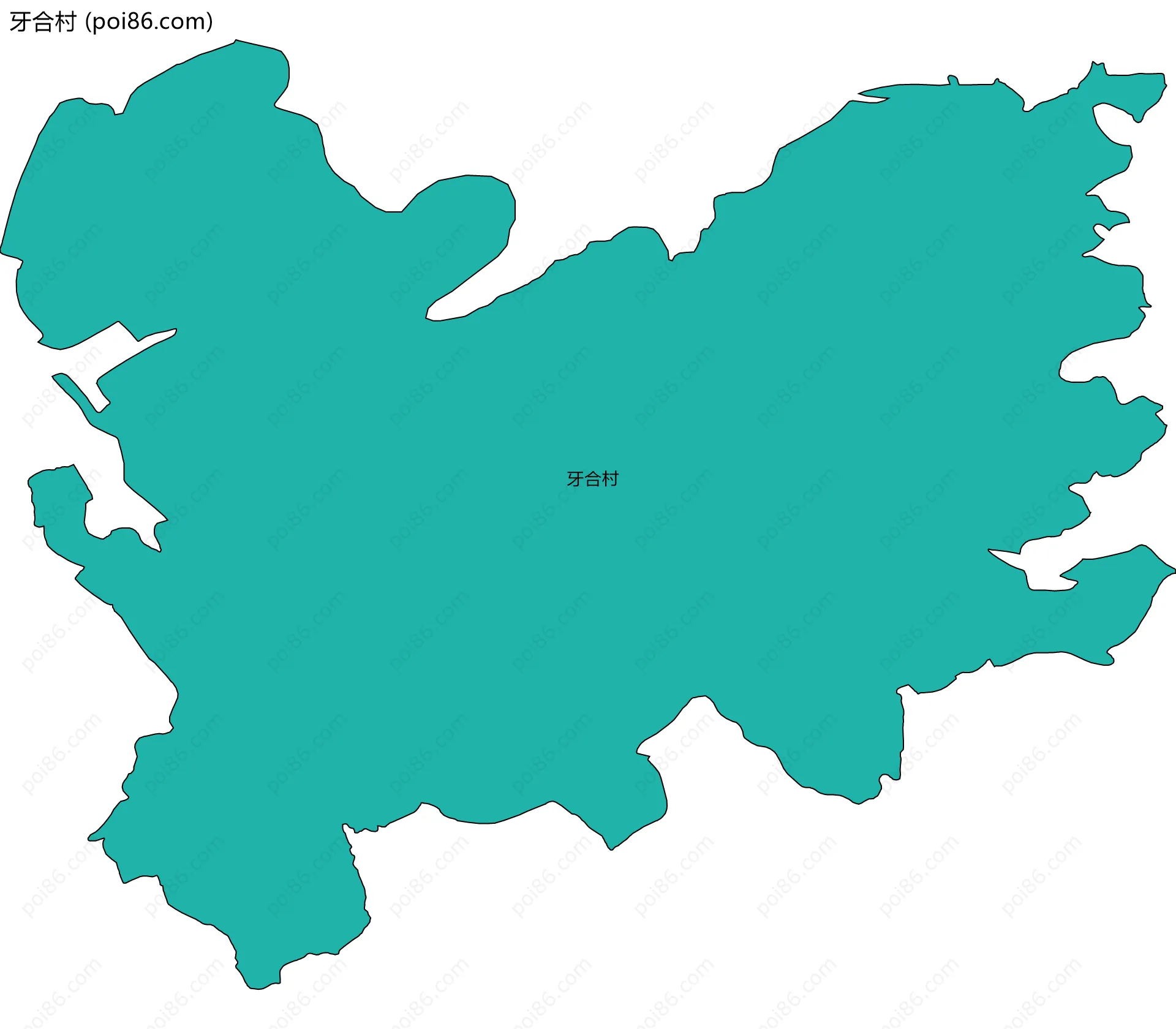 牙合村边界地图