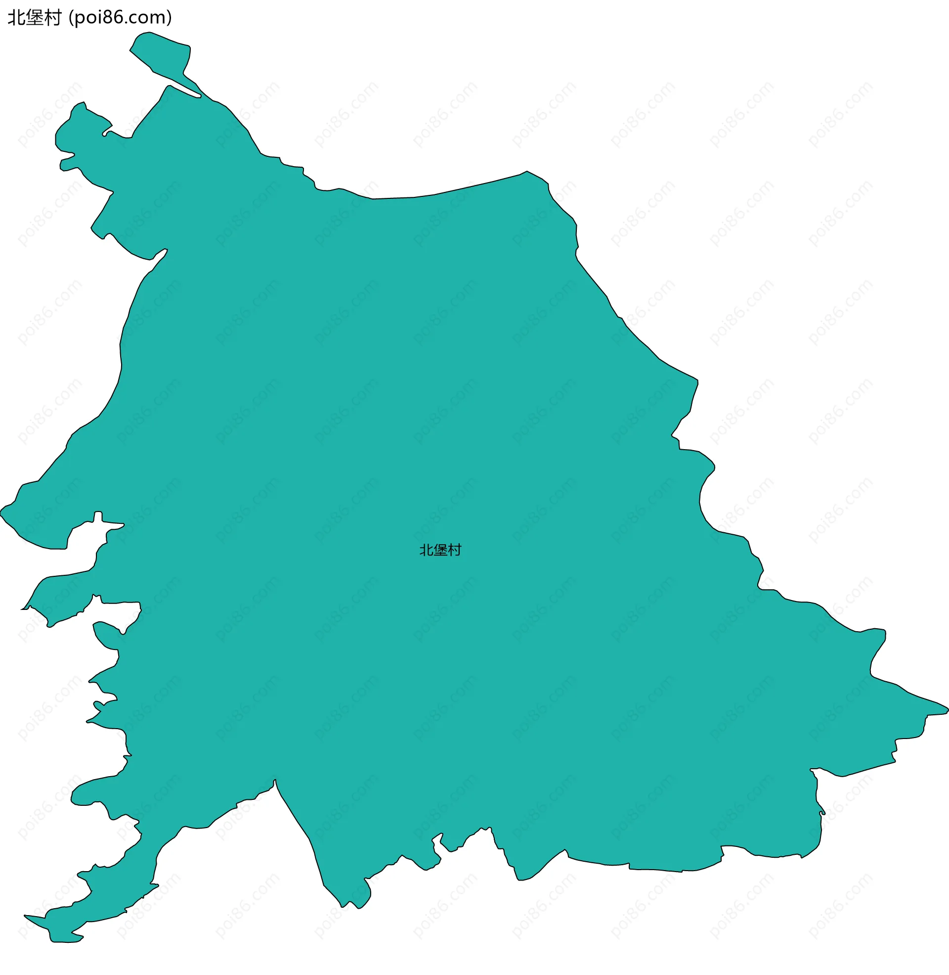 北堡村边界地图