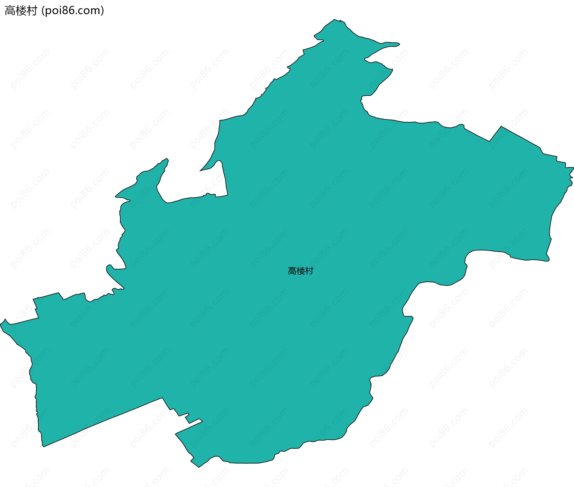 高楼村边界地图