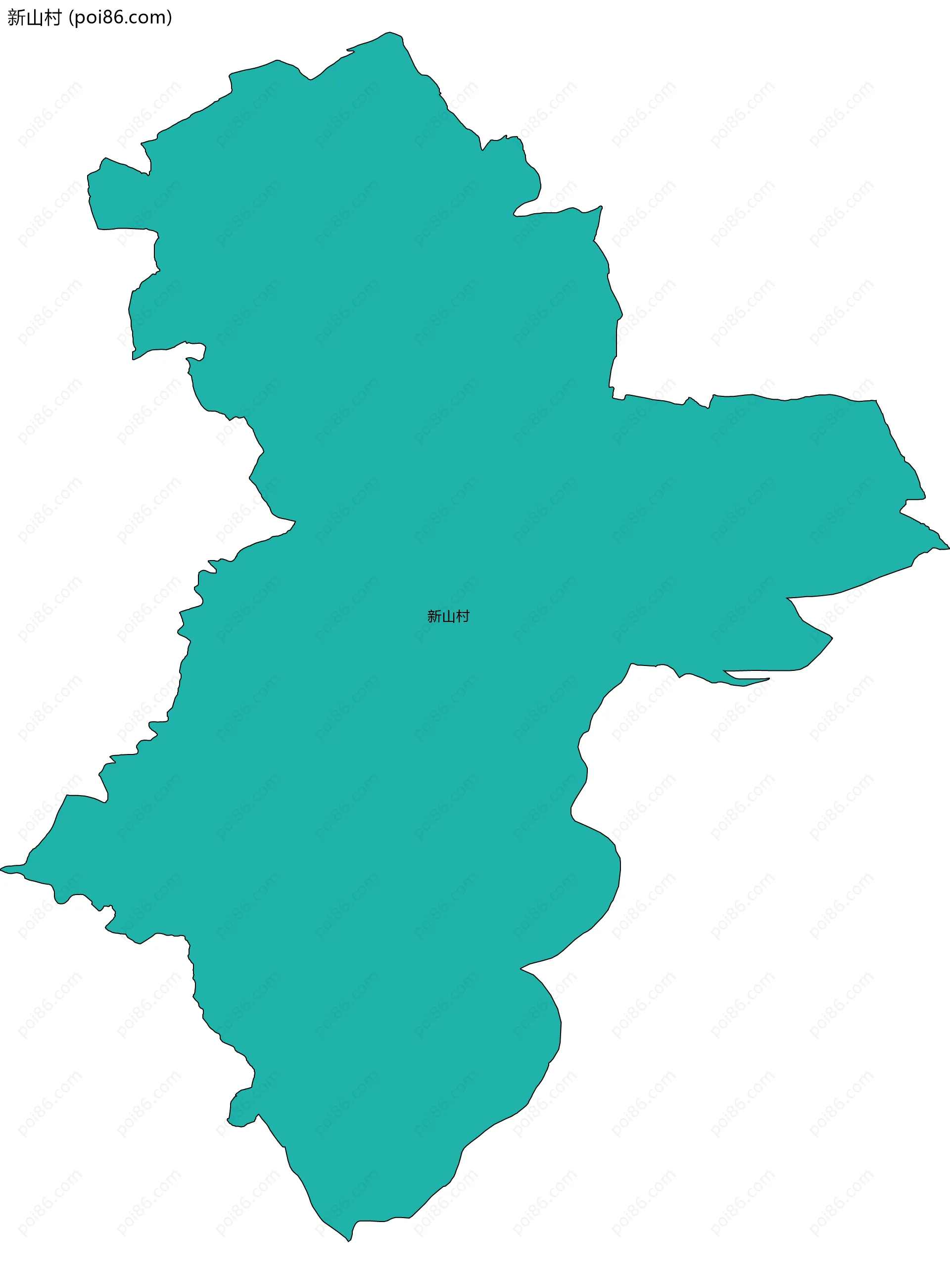 新山村边界地图
